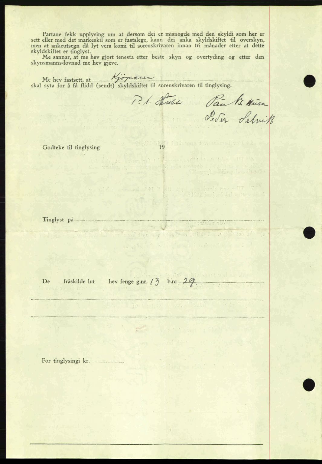 Romsdal sorenskriveri, AV/SAT-A-4149/1/2/2C: Pantebok nr. A13, 1942-1943, Dagboknr: 127/1943