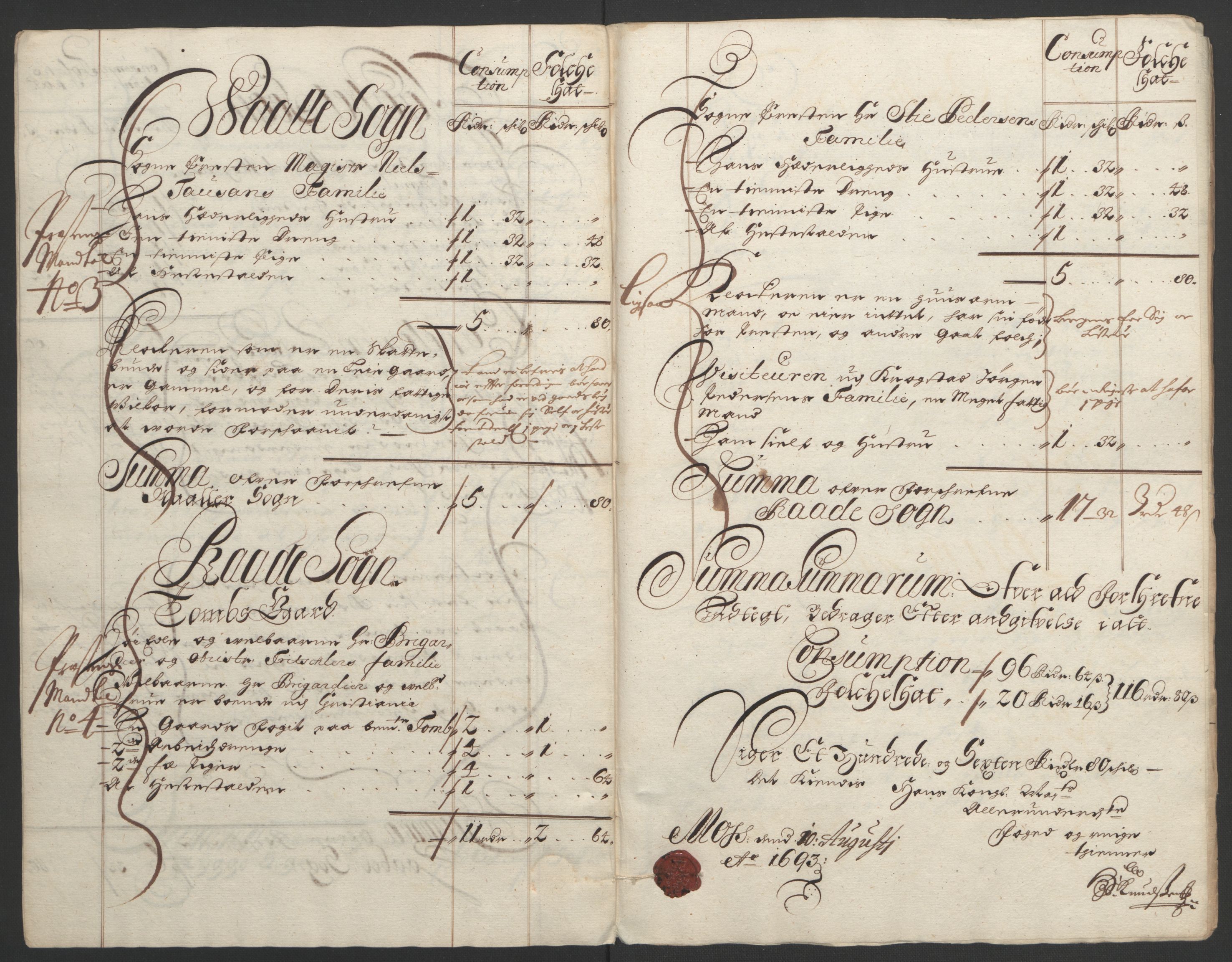 Rentekammeret inntil 1814, Reviderte regnskaper, Fogderegnskap, RA/EA-4092/R02/L0108: Fogderegnskap Moss og Verne kloster, 1692-1693, s. 335