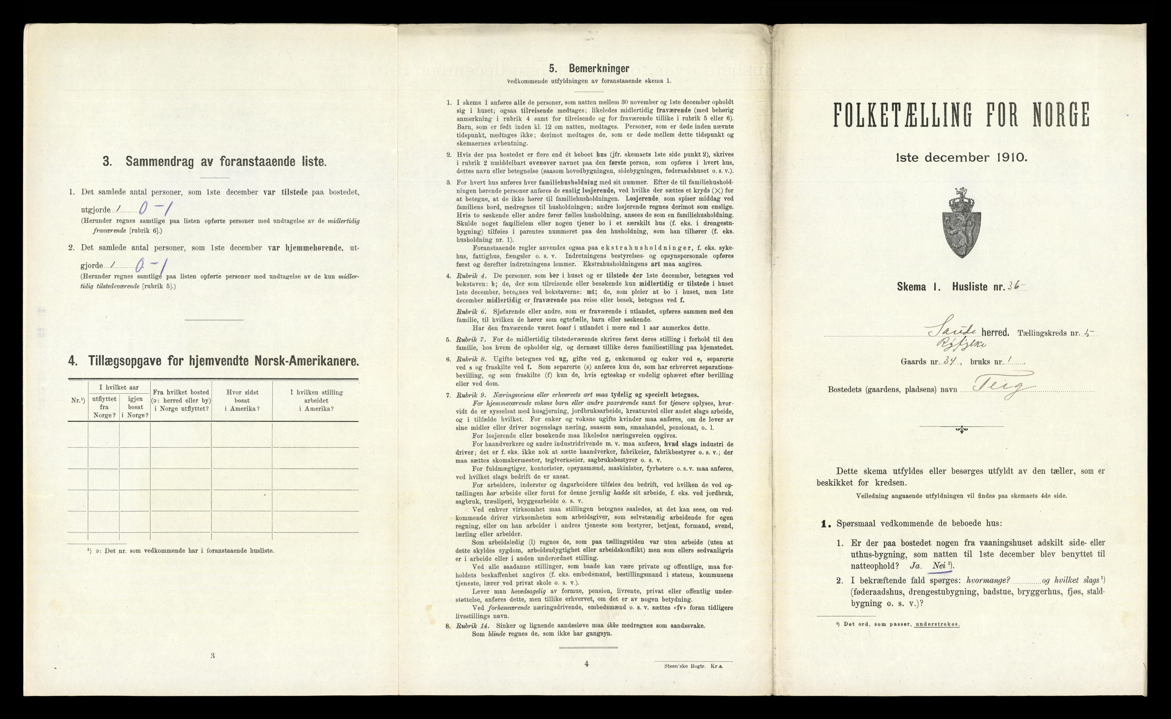 RA, Folketelling 1910 for 1135 Sauda herred, 1910, s. 482