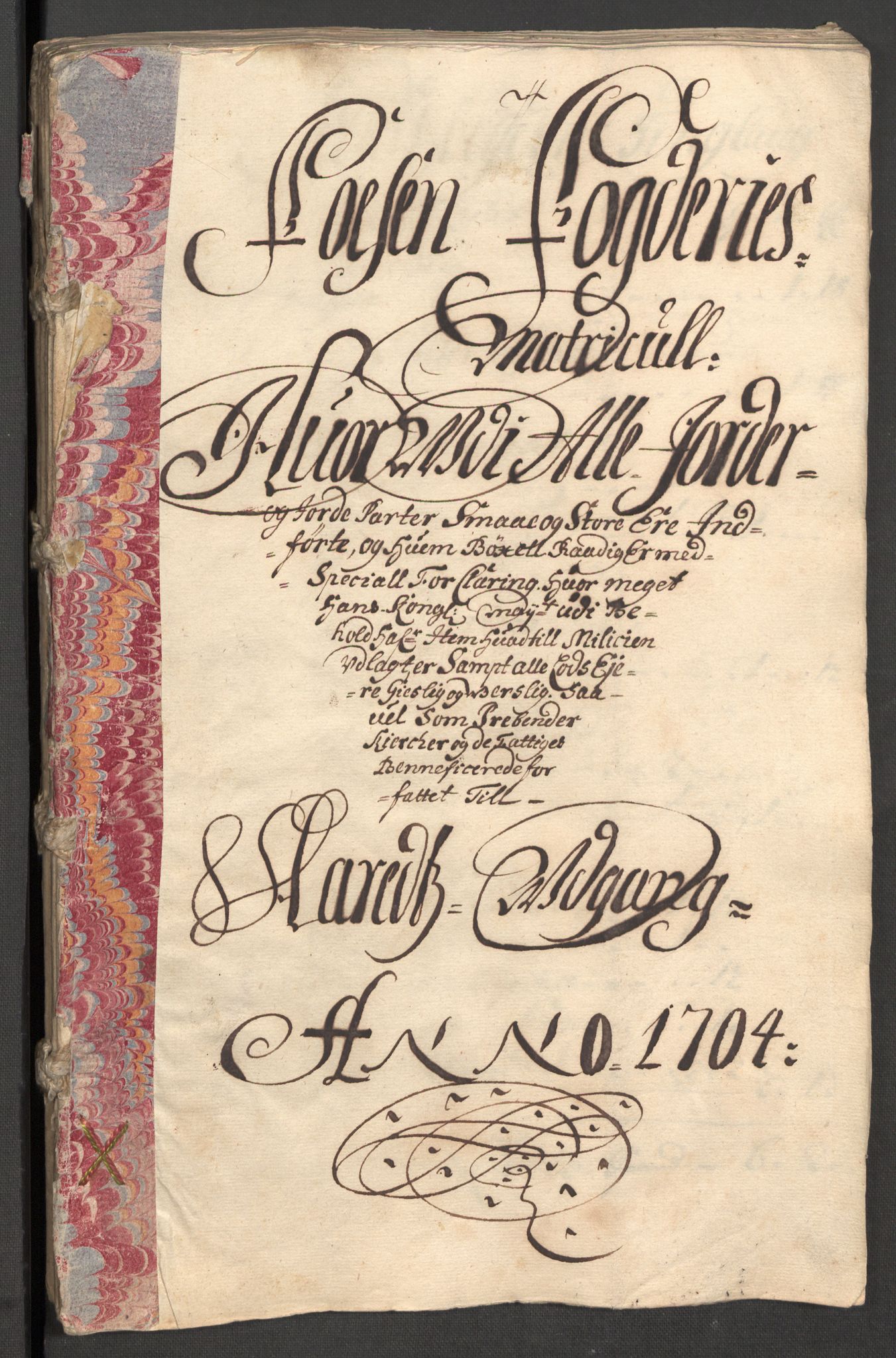 Rentekammeret inntil 1814, Reviderte regnskaper, Fogderegnskap, AV/RA-EA-4092/R57/L3856: Fogderegnskap Fosen, 1704-1705, s. 57