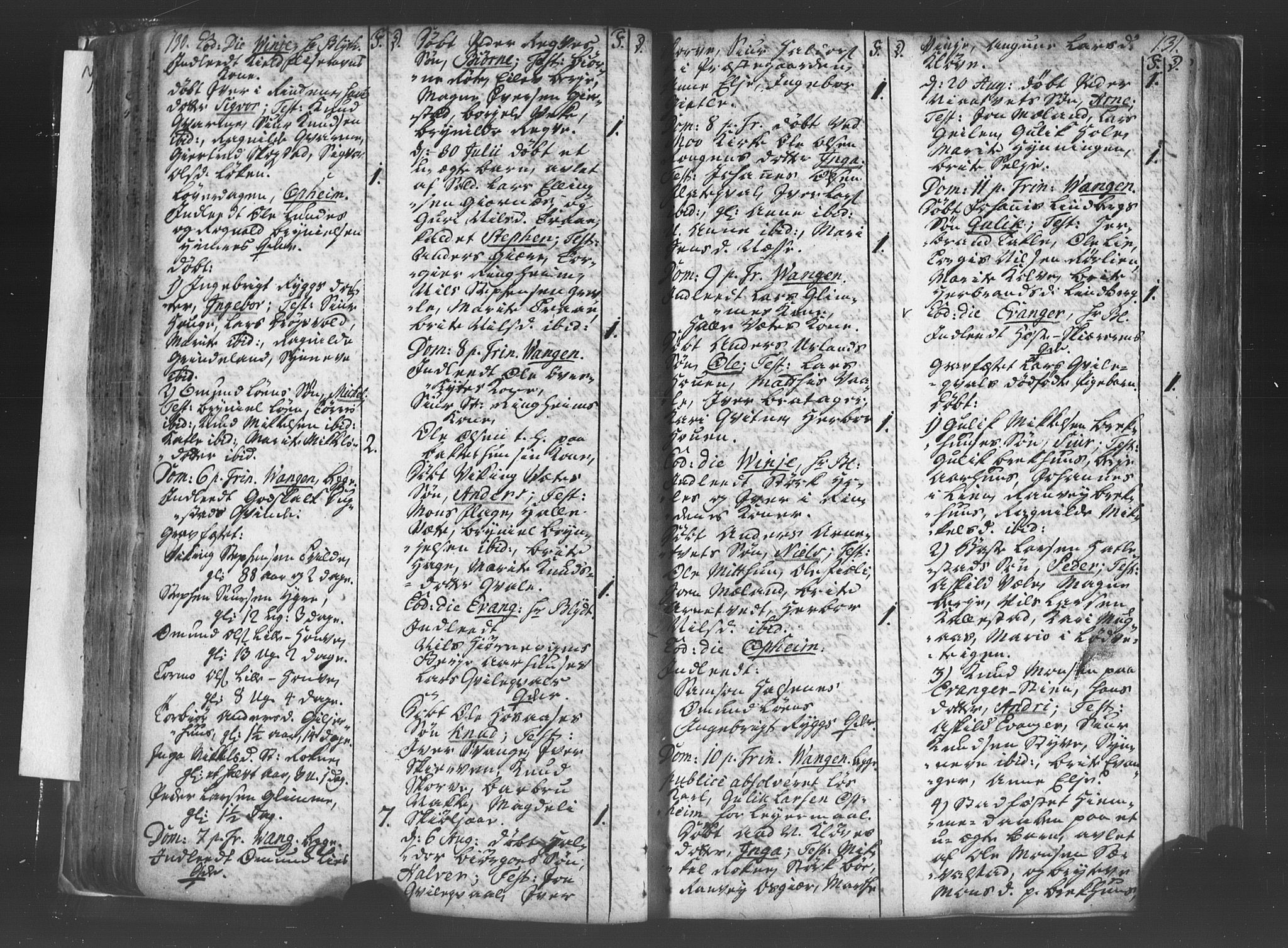Voss sokneprestembete, AV/SAB-A-79001/H/Haa: Ministerialbok nr. A 8, 1752-1780, s. 130-131