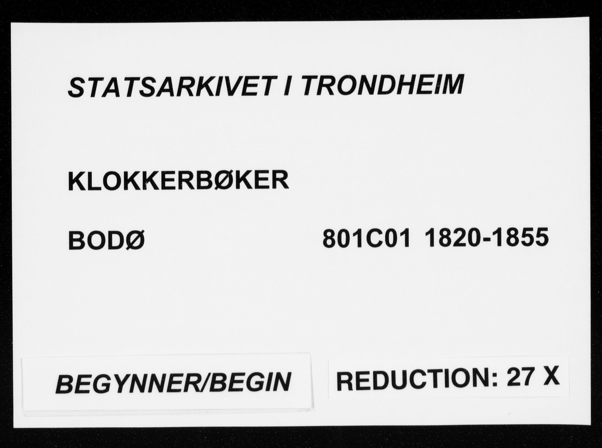 Ministerialprotokoller, klokkerbøker og fødselsregistre - Nordland, AV/SAT-A-1459/801/L0026: Klokkerbok nr. 801C01, 1820-1855