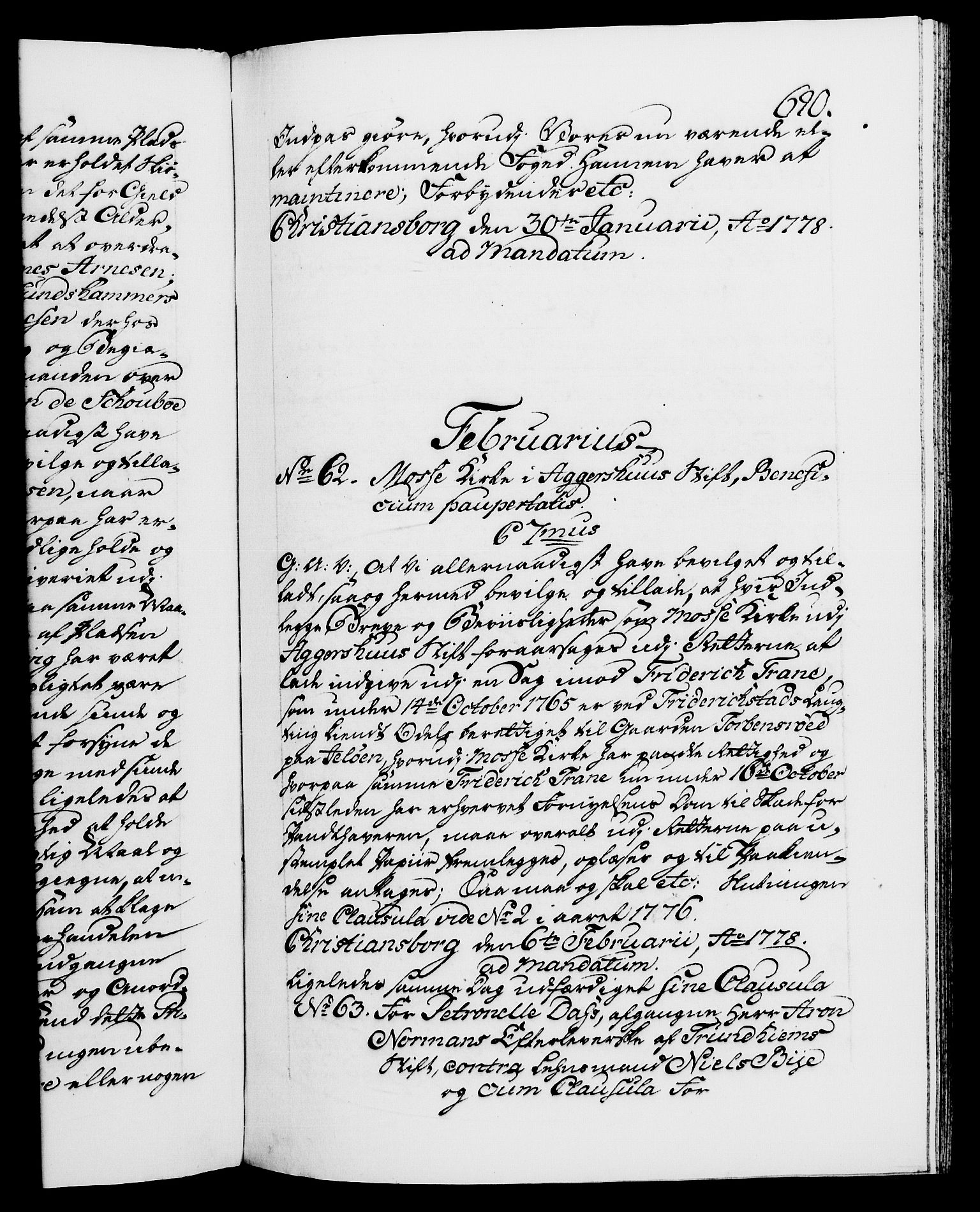 Danske Kanselli 1572-1799, RA/EA-3023/F/Fc/Fca/Fcaa/L0047: Norske registre, 1776-1778, s. 690a