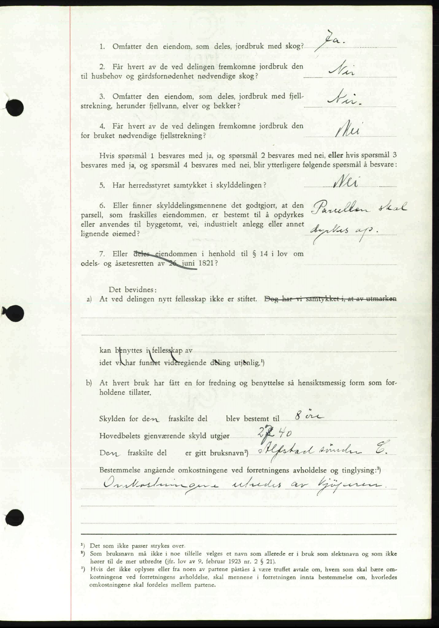 Toten tingrett, AV/SAH-TING-006/H/Hb/Hbc/L0003: Pantebok nr. Hbc-03, 1937-1938, Dagboknr: 2448/1937