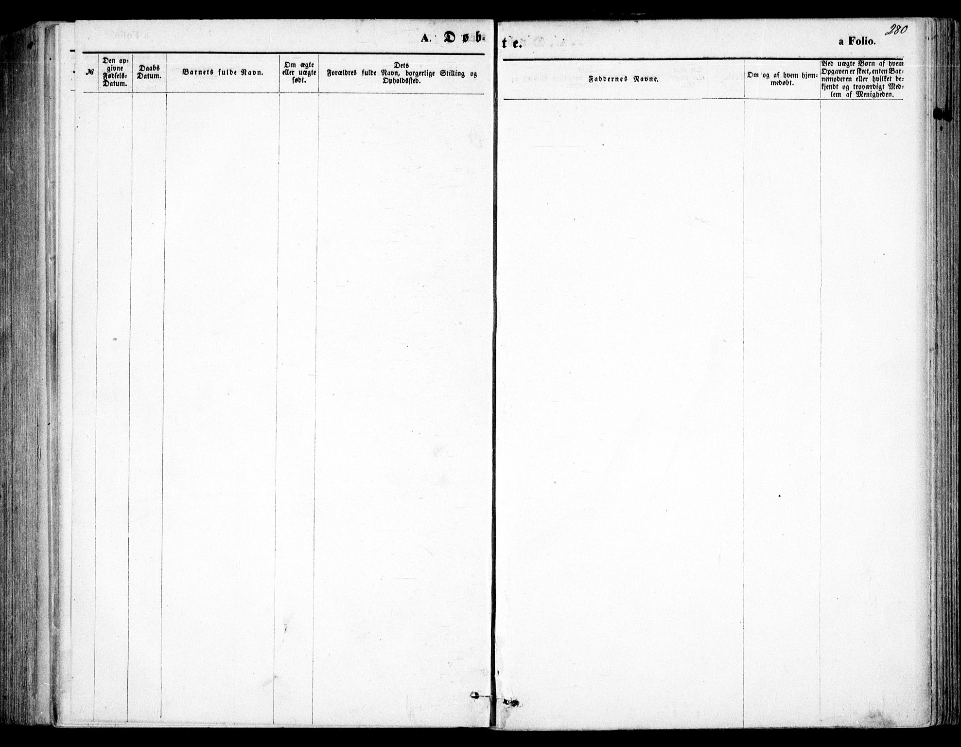 Fjære sokneprestkontor, SAK/1111-0011/F/Fb/L0010: Klokkerbok nr. B 10, 1871-1880, s. 280