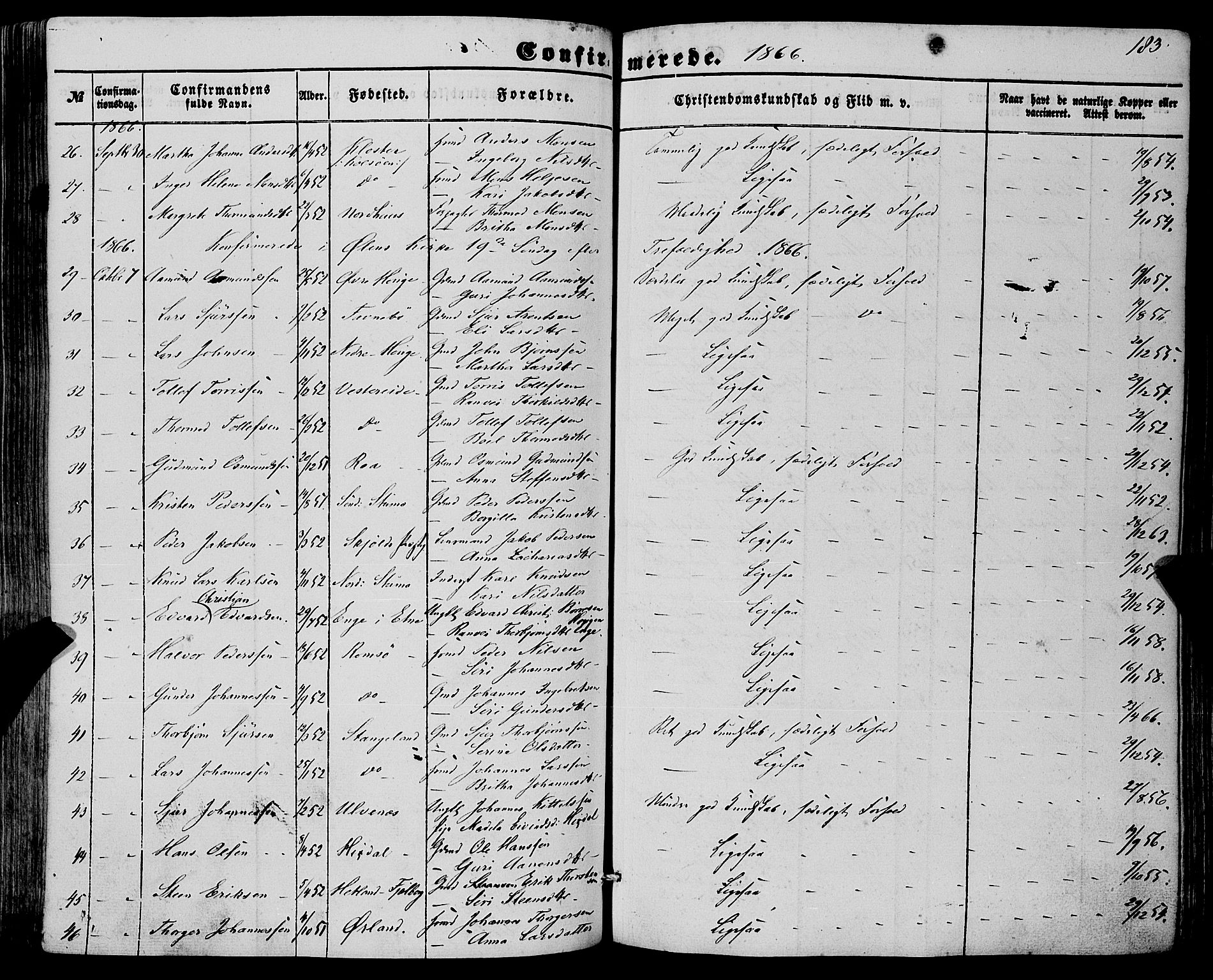 Fjelberg sokneprestembete, AV/SAB-A-75201/H/Haa: Ministerialbok nr. A 7, 1851-1867, s. 183