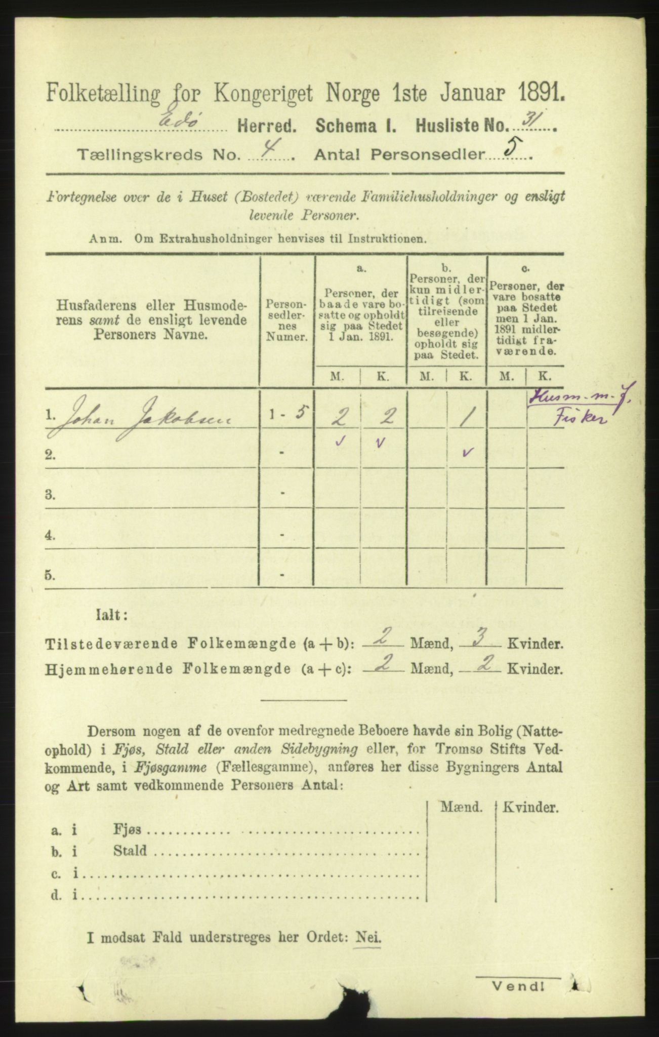 RA, Folketelling 1891 for 1573 Edøy herred, 1891, s. 948