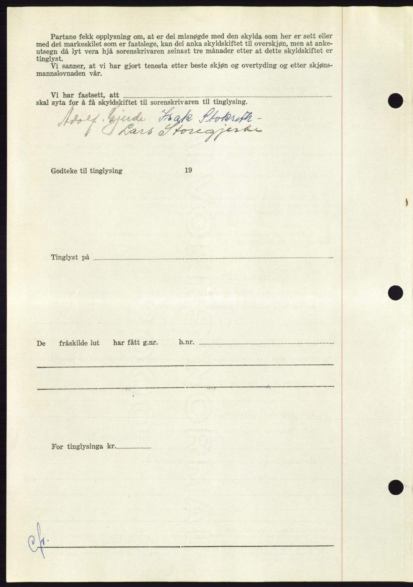 Søre Sunnmøre sorenskriveri, AV/SAT-A-4122/1/2/2C/L0092: Pantebok nr. 18A, 1952-1952, Dagboknr: 1347/1952