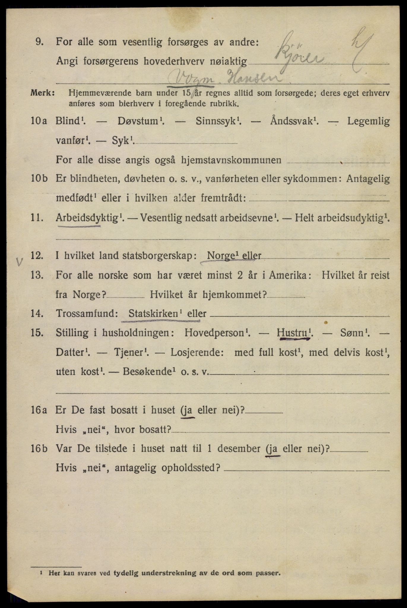 SAO, Folketelling 1920 for 0301 Kristiania kjøpstad, 1920, s. 417098