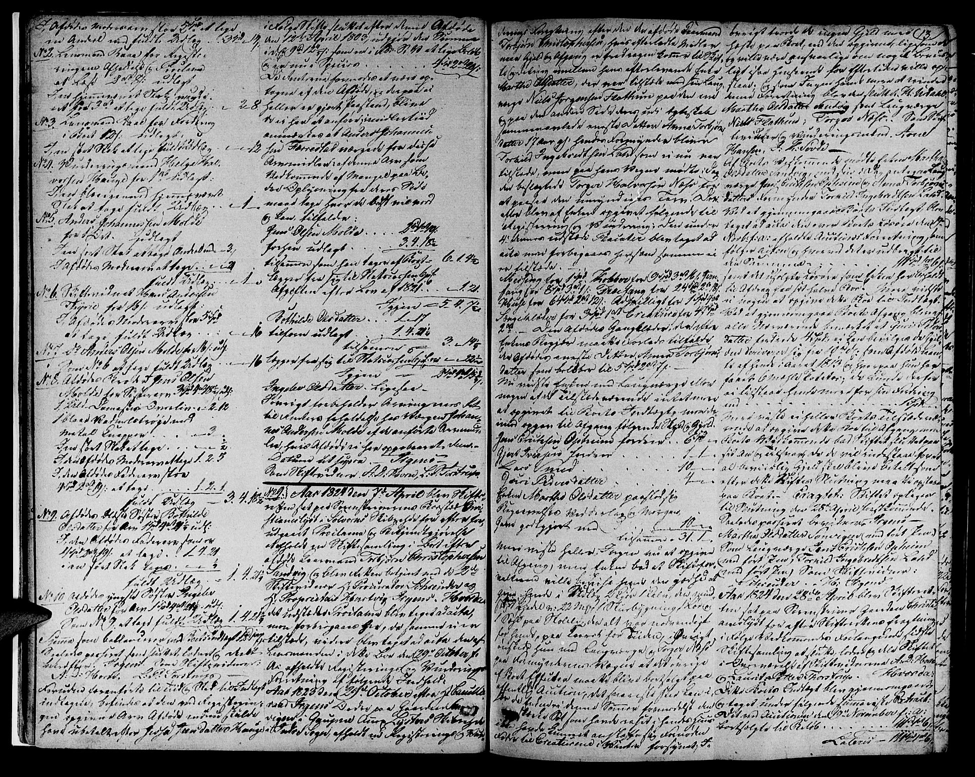 Indre Sogn tingrett, AV/SAB-A-3301/1/H/Ha/L0014a: Skifteprotokoll 14a, 1824-1826, s. 12b-13a