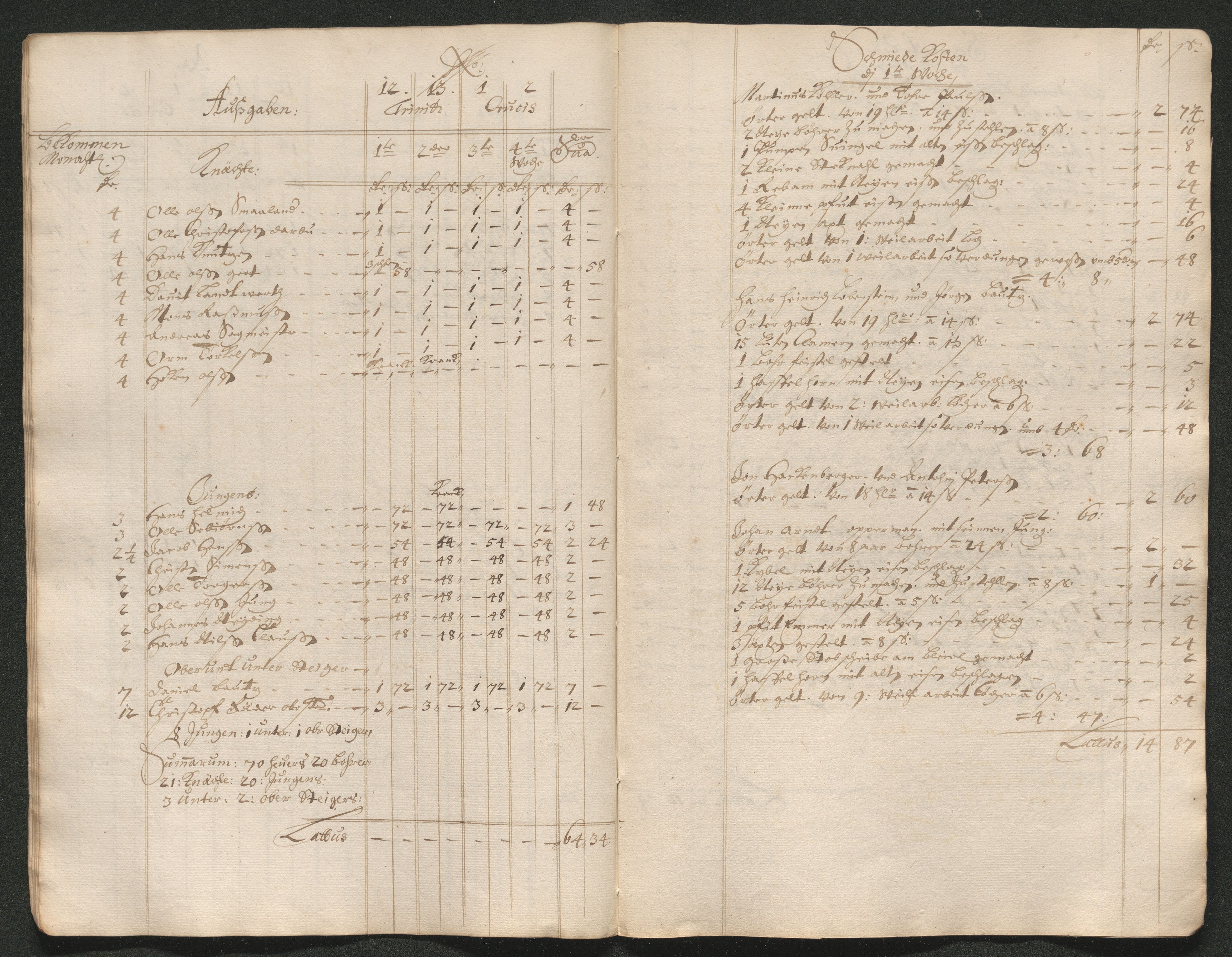 Kongsberg Sølvverk 1623-1816, AV/SAKO-EA-3135/001/D/Dc/Dcd/L0064: Utgiftsregnskap for gruver m.m. , 1687, s. 226