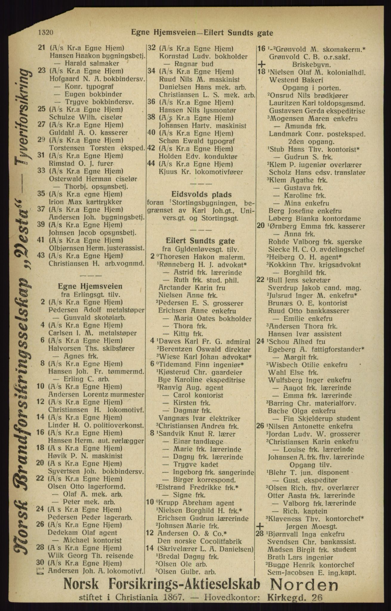 Kristiania/Oslo adressebok, PUBL/-, 1916, s. 1320