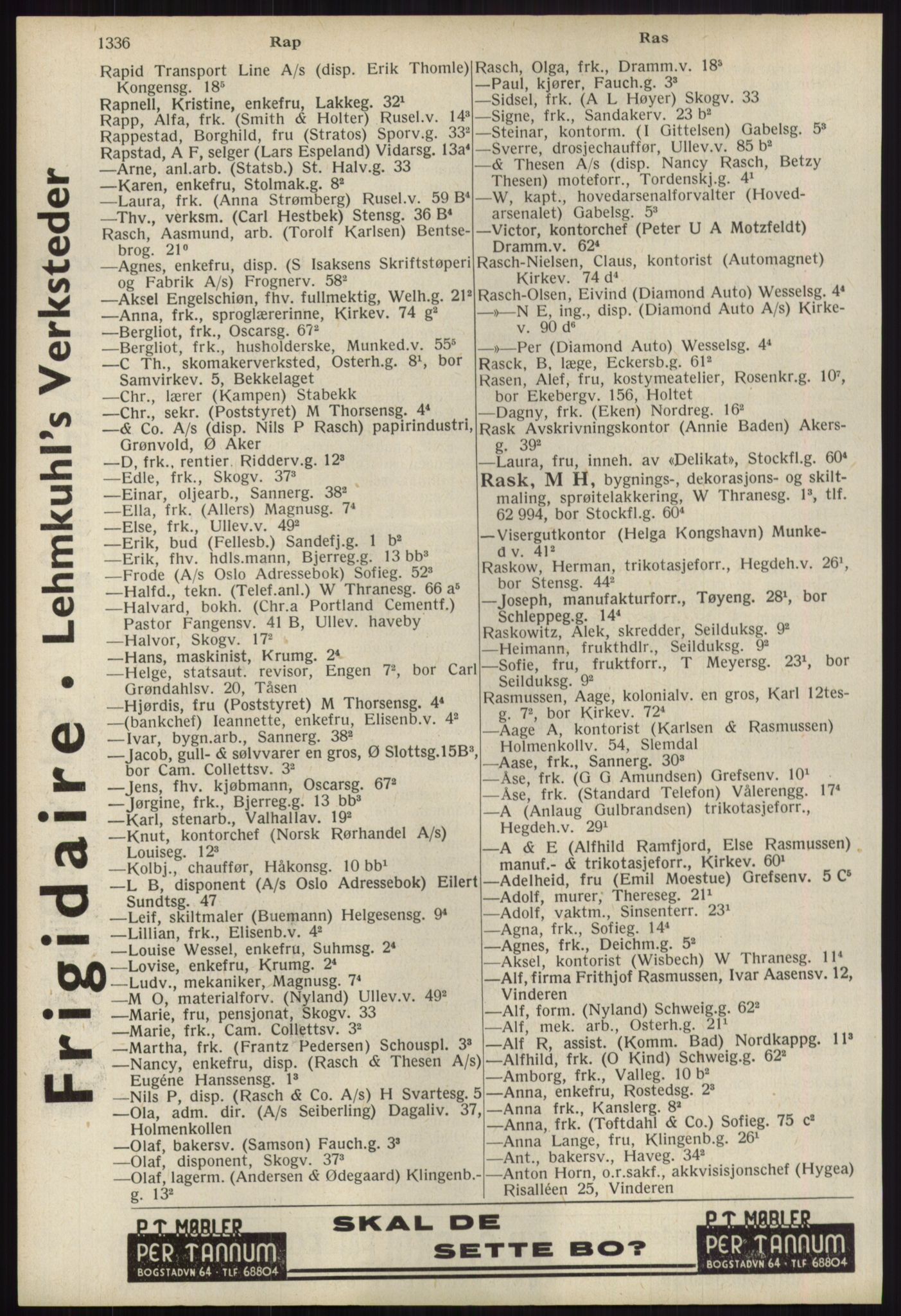 Kristiania/Oslo adressebok, PUBL/-, 1939, s. 1336