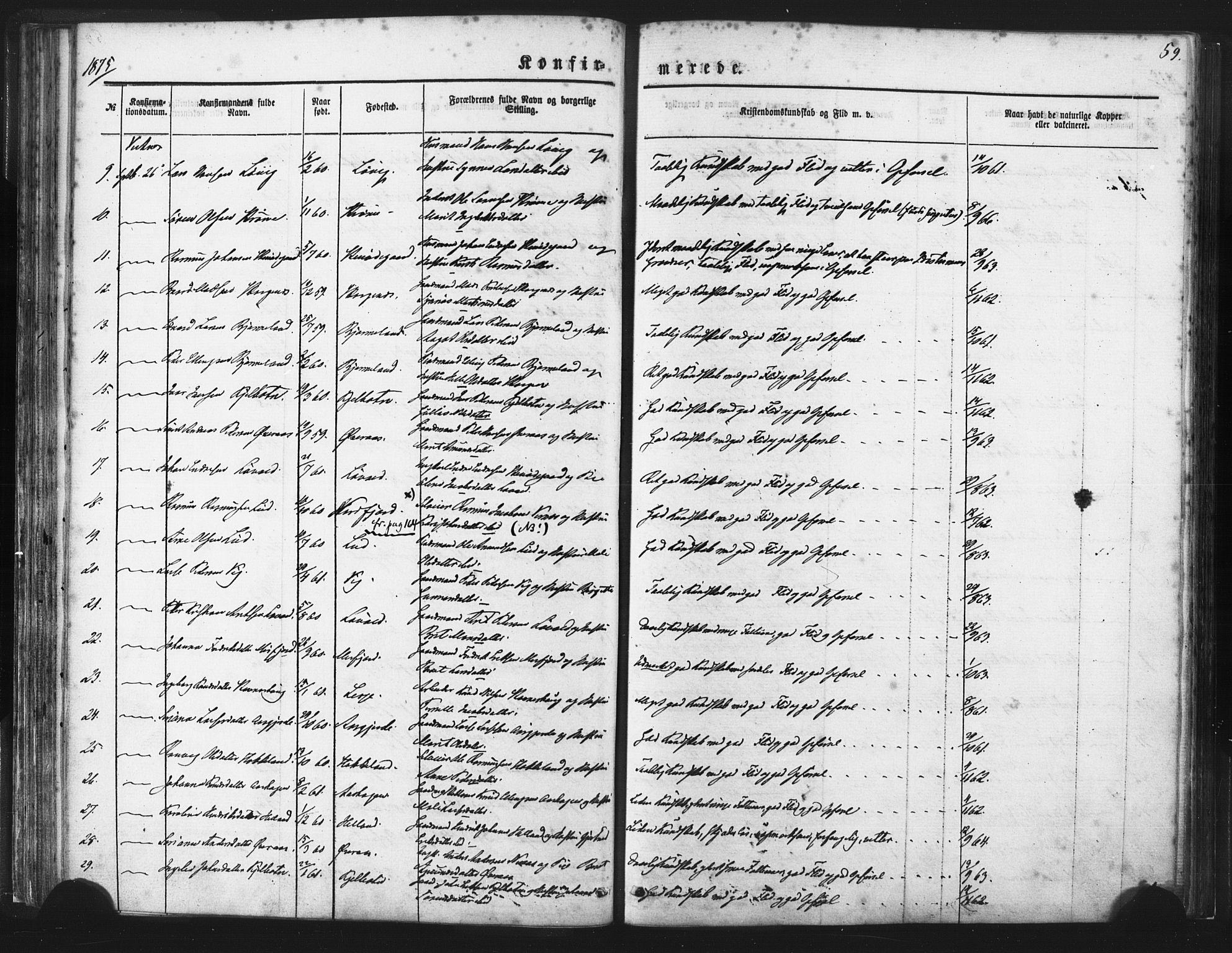 Ministerialprotokoller, klokkerbøker og fødselsregistre - Møre og Romsdal, AV/SAT-A-1454/539/L0530: Ministerialbok nr. 539A03, 1872-1886, s. 59
