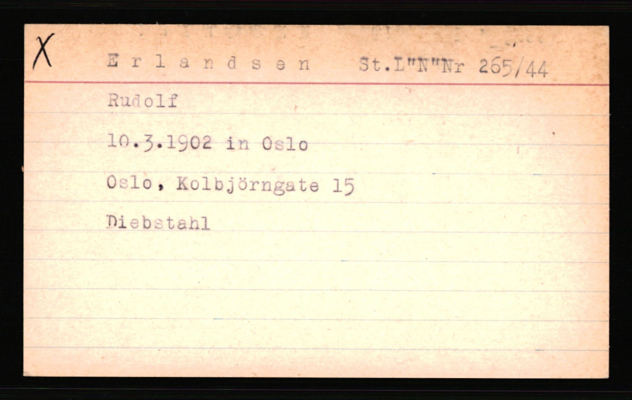 SS- und Polizeigericht Nord (IX), AV/RA-RAFA-3182/0001/C/Ca/L0002: kartotekkort for personer alfabetisk på etternavn: D-H, 1940-1945, s. 284