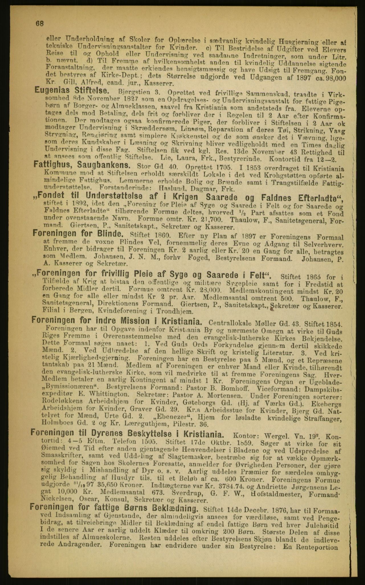 Kristiania/Oslo adressebok, PUBL/-, 1899, s. 68