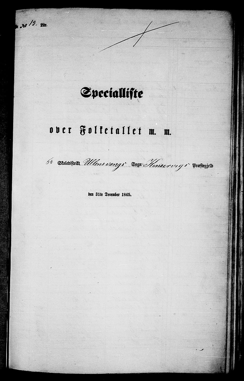 RA, Folketelling 1865 for 1230P Kinsarvik prestegjeld, 1865, s. 172