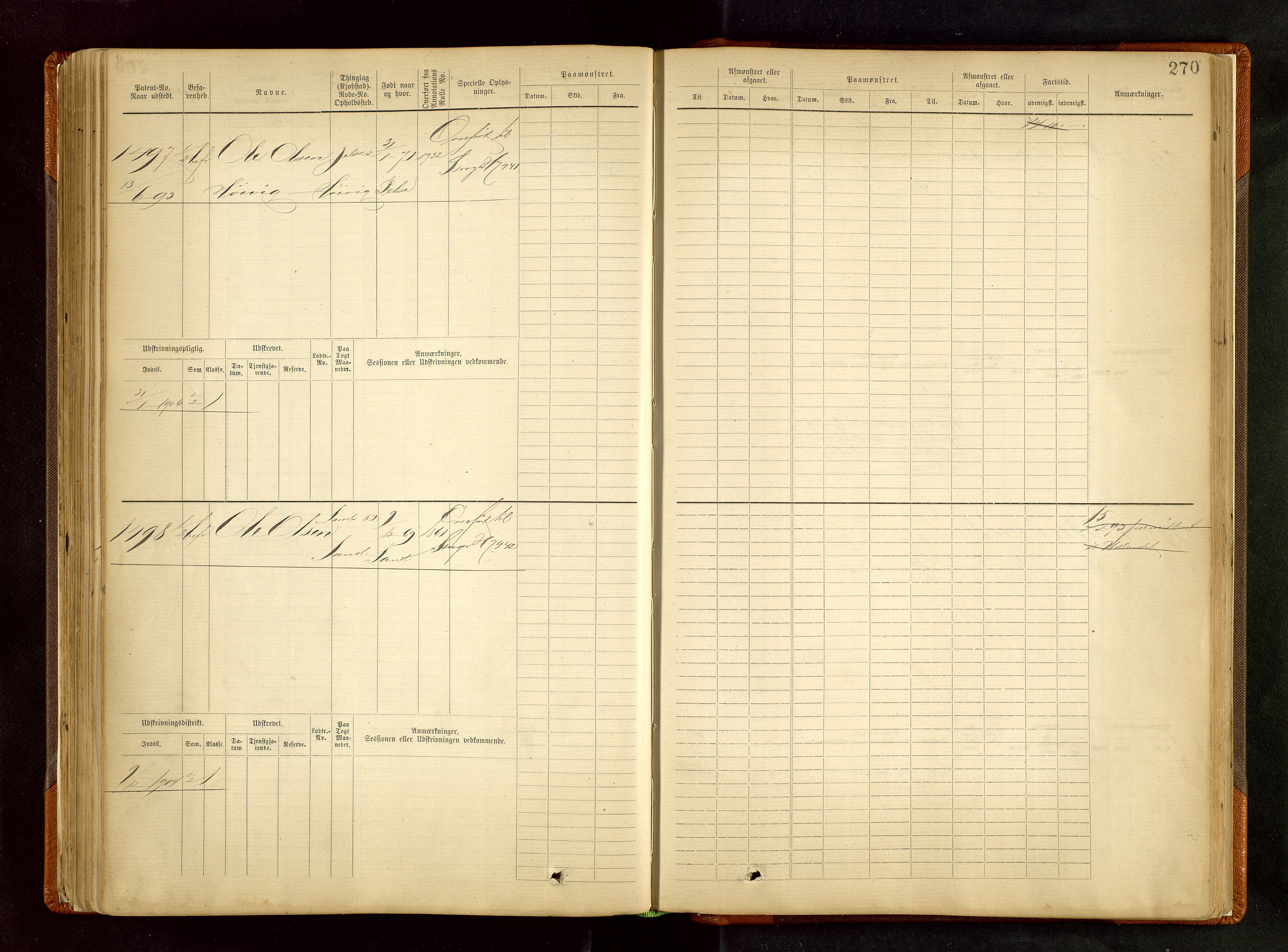 Haugesund sjømannskontor, AV/SAST-A-102007/F/Fb/Fbb/L0002: Sjøfartsrulle Skudenes kretsnr. 959-2439, 1860-1948, s. 270