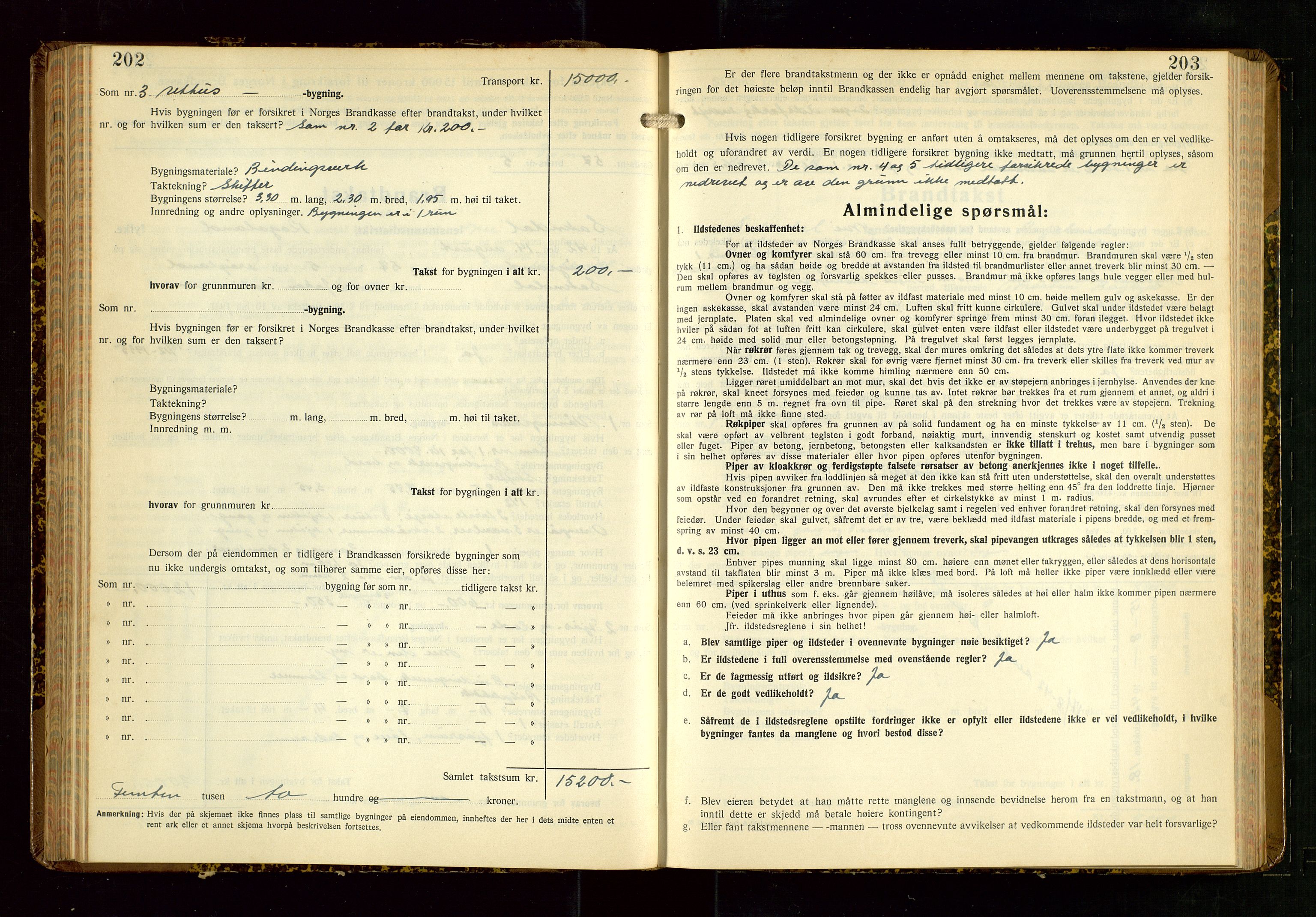 Sokndal lensmannskontor, AV/SAST-A-100417/Gob/L0008: "Brandtakst-Protokoll", 1937-1955, s. 202-203