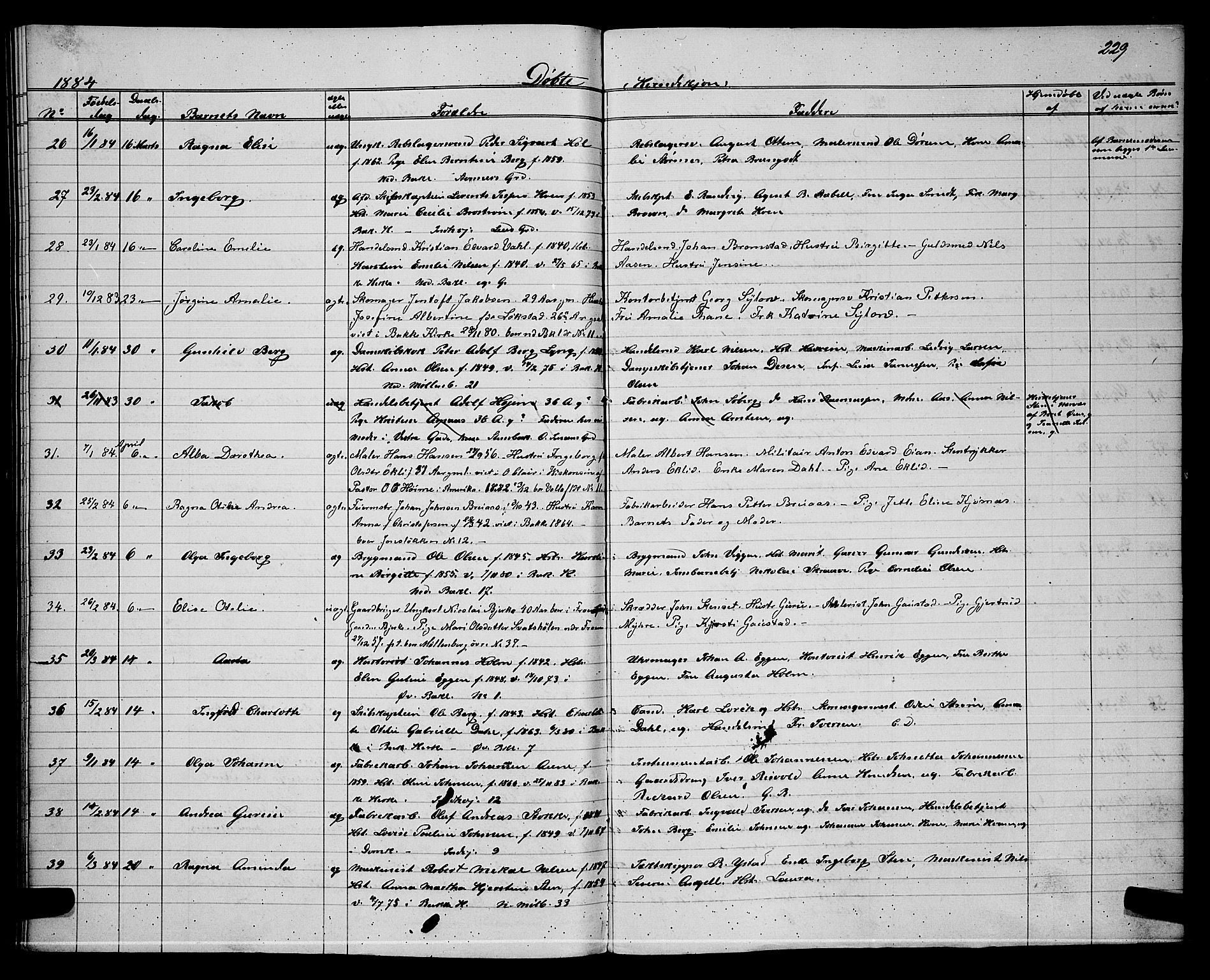 Ministerialprotokoller, klokkerbøker og fødselsregistre - Sør-Trøndelag, SAT/A-1456/604/L0220: Klokkerbok nr. 604C03, 1870-1885, s. 229