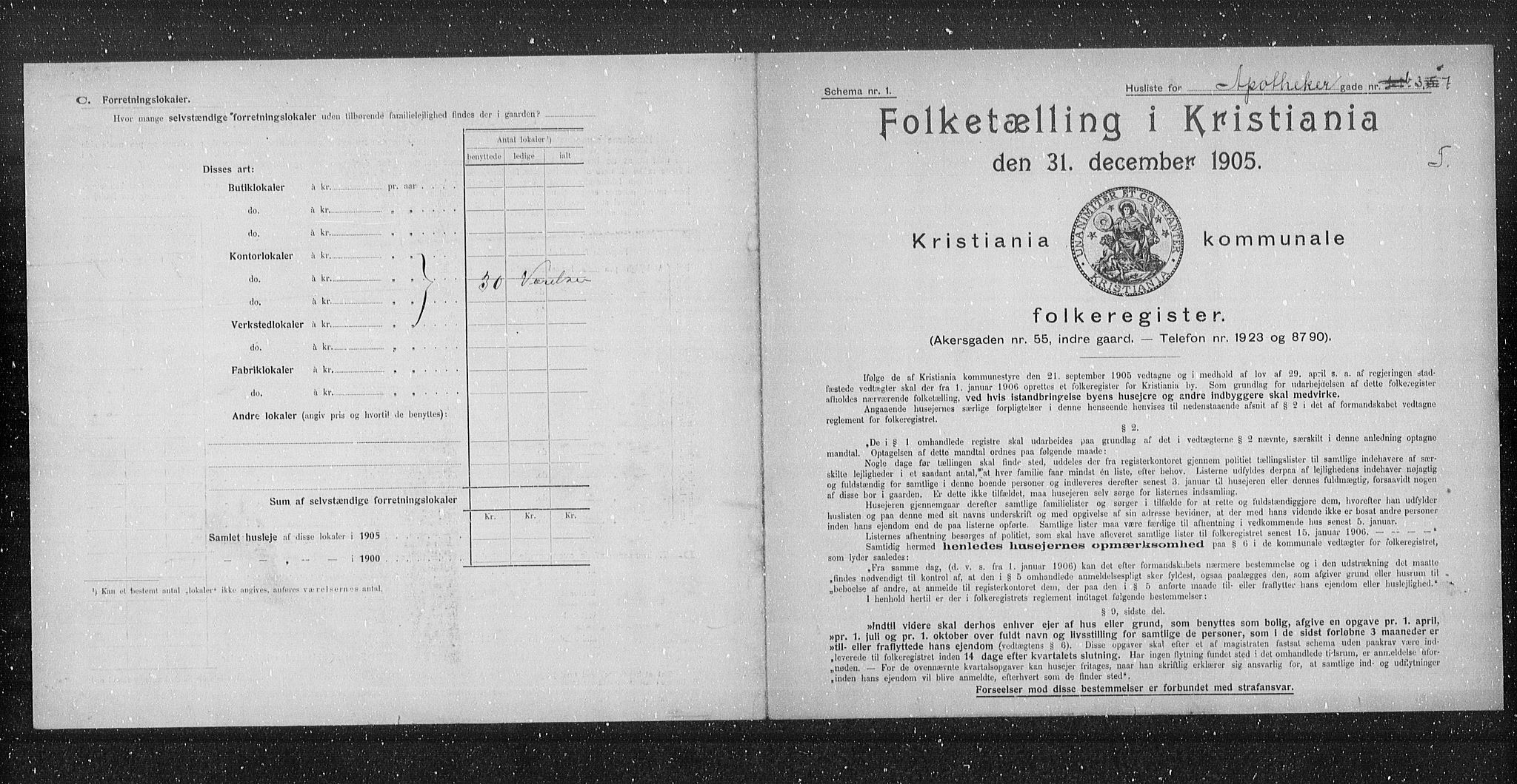 OBA, Kommunal folketelling 31.12.1905 for Kristiania kjøpstad, 1905, s. 742