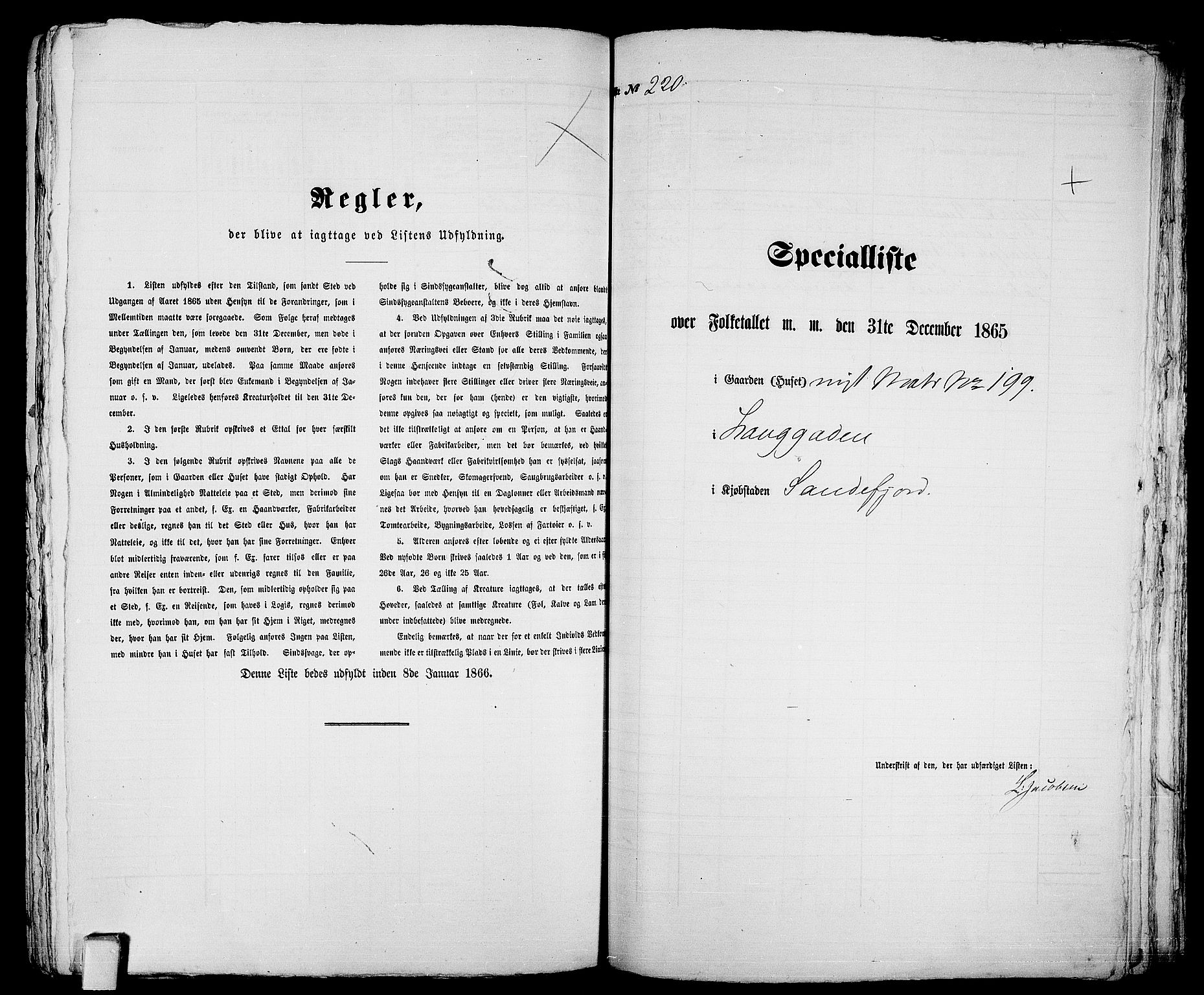 RA, Folketelling 1865 for 0706B Sandeherred prestegjeld, Sandefjord kjøpstad, 1865, s. 449