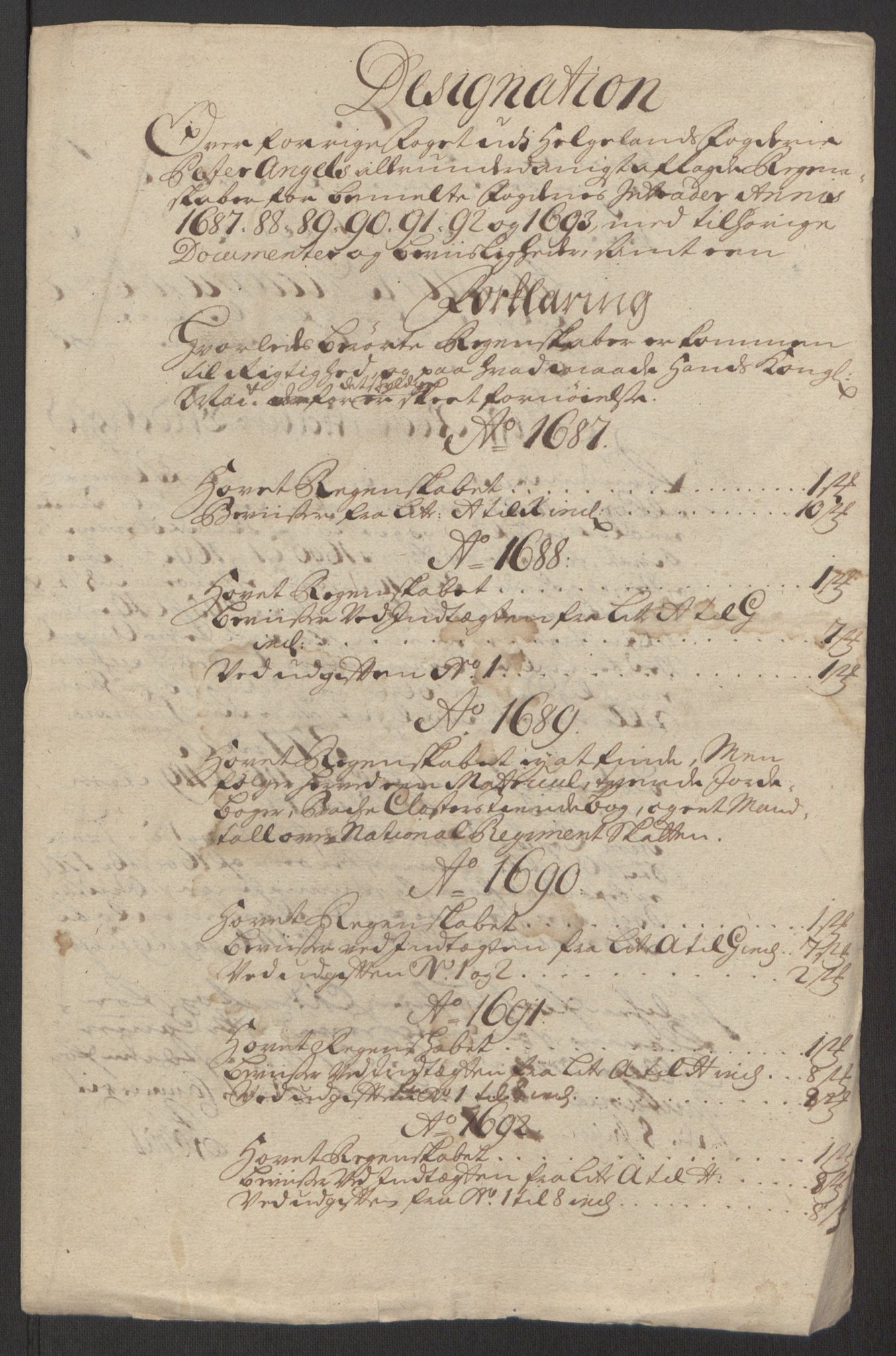 Rentekammeret inntil 1814, Reviderte regnskaper, Fogderegnskap, RA/EA-4092/R65/L4505: Fogderegnskap Helgeland, 1693-1696, s. 9
