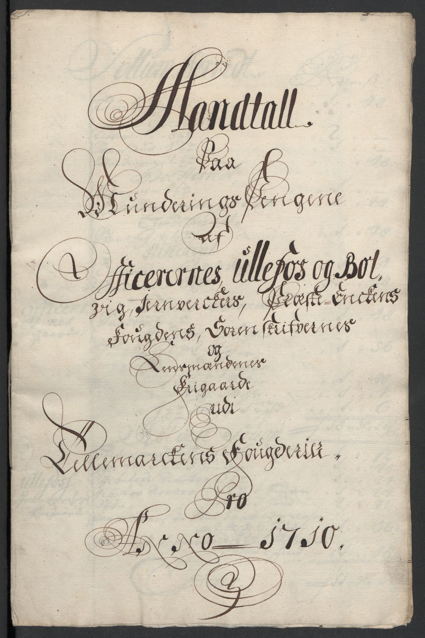 Rentekammeret inntil 1814, Reviderte regnskaper, Fogderegnskap, AV/RA-EA-4092/R36/L2119: Fogderegnskap Øvre og Nedre Telemark og Bamble, 1710, s. 120