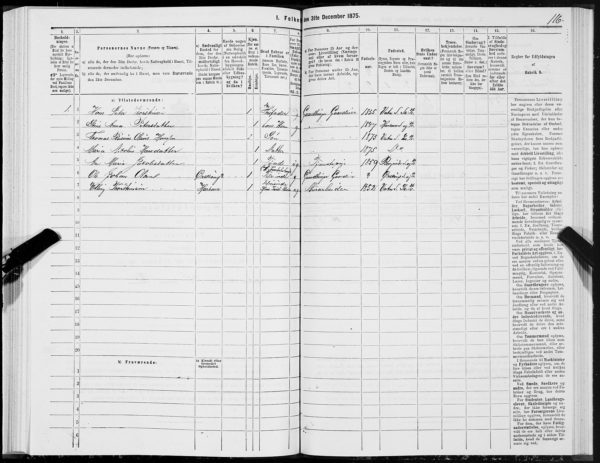 SAT, Folketelling 1875 for 1529P Skodje prestegjeld, 1875, s. 3116