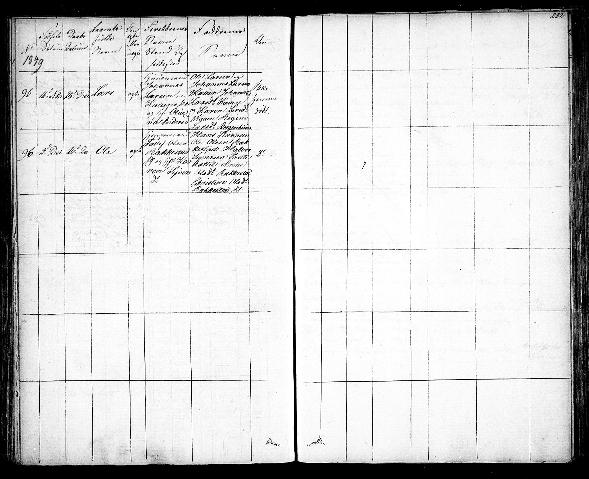 Rakkestad prestekontor Kirkebøker, AV/SAO-A-2008/F/Fa/L0008: Ministerialbok nr. I 8, 1842-1849, s. 231-232