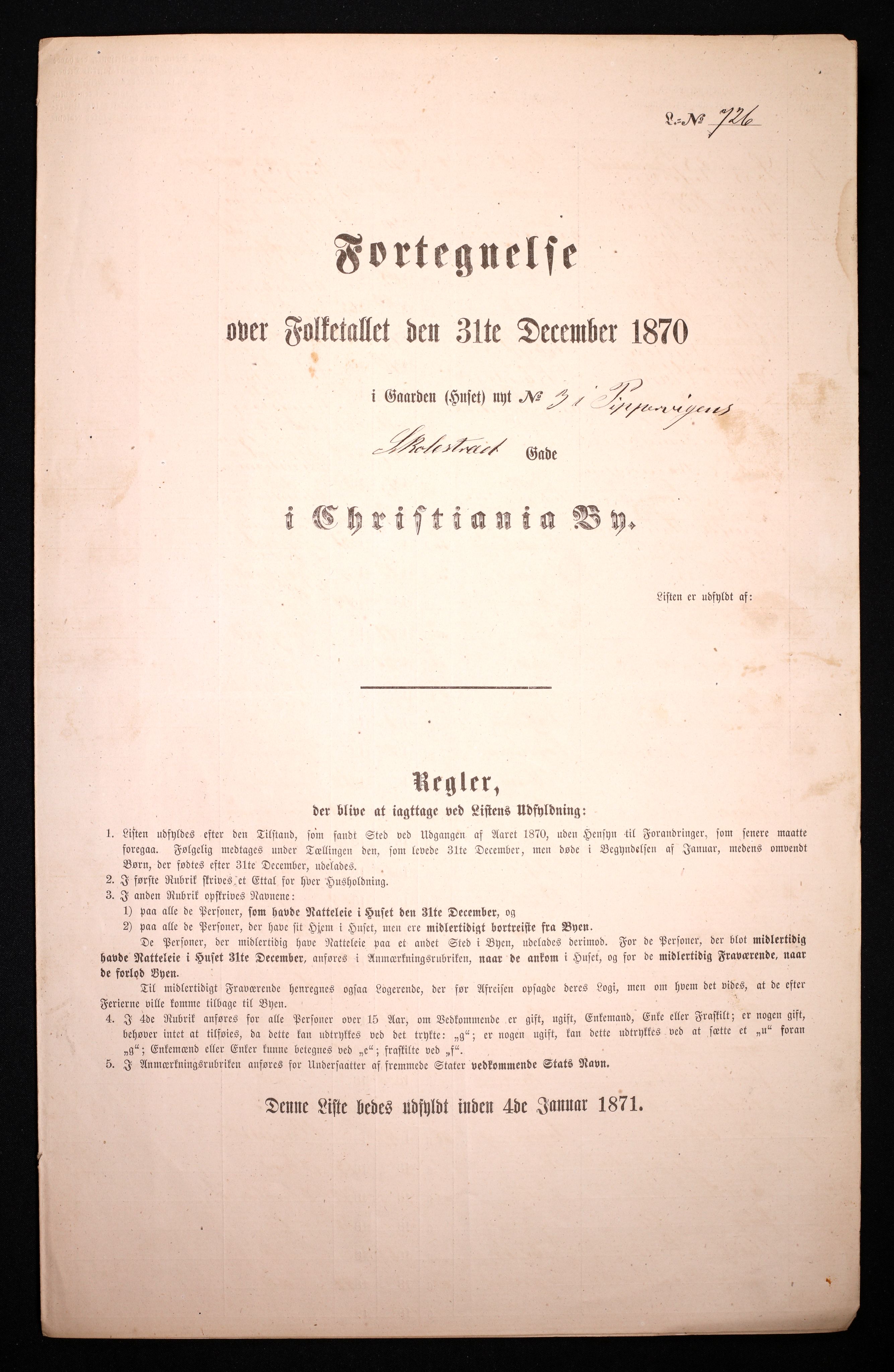 RA, Folketelling 1870 for 0301 Kristiania kjøpstad, 1870, s. 3441