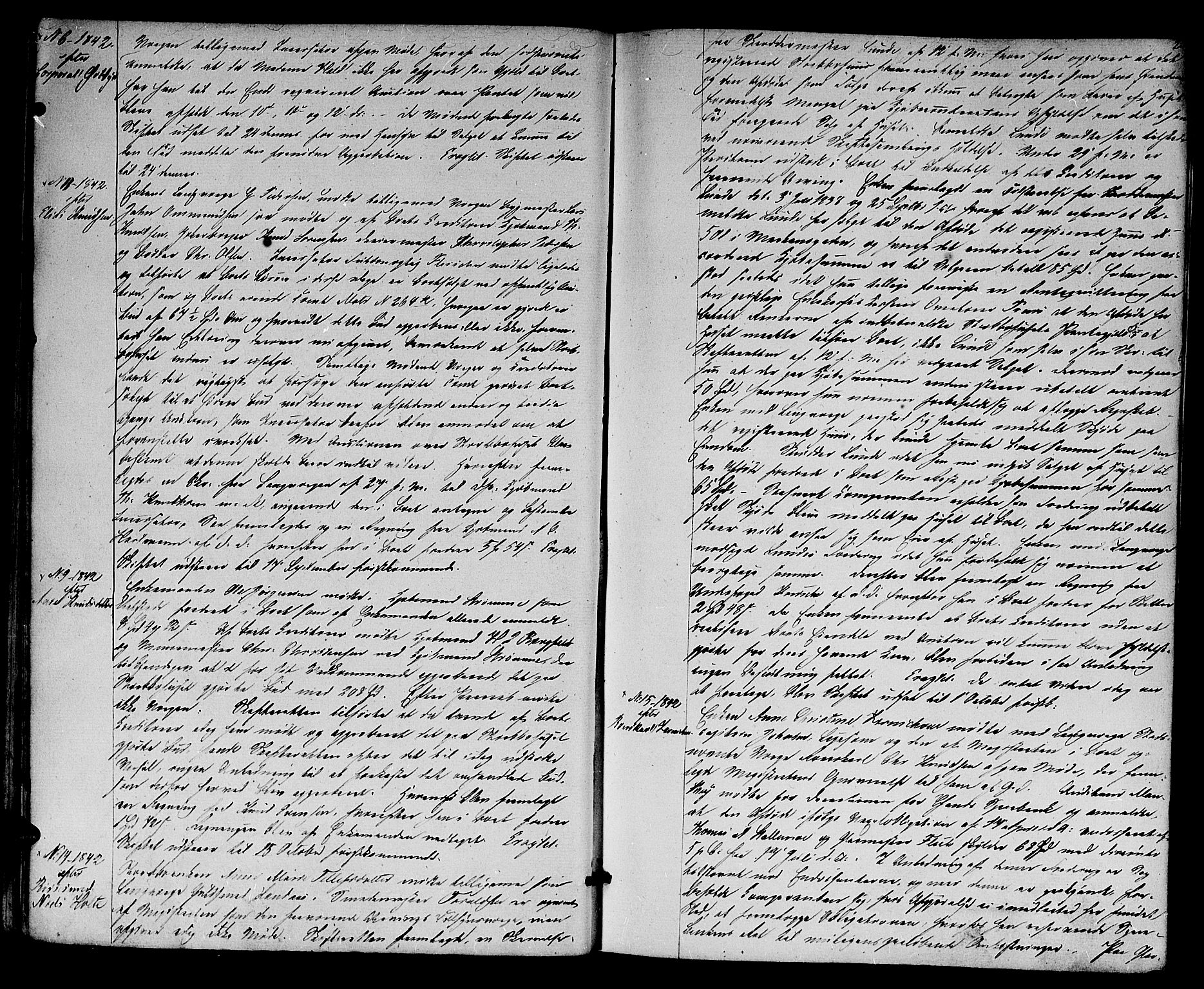 Kristiansand byrett, AV/SAK-1223-0001/H/Hc/L0023: Skifteprotokoll nr. 19, 1842-1845, s. 24b-25a