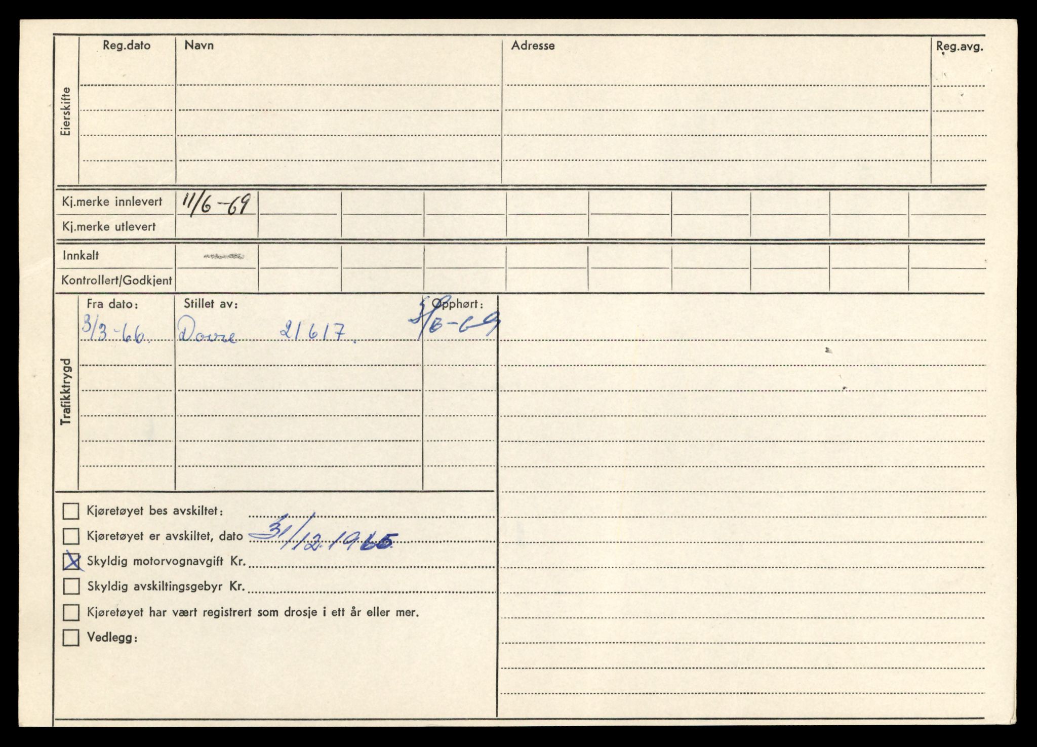 Møre og Romsdal vegkontor - Ålesund trafikkstasjon, AV/SAT-A-4099/F/Fe/L0038: Registreringskort for kjøretøy T 13180 - T 13360, 1927-1998, s. 320