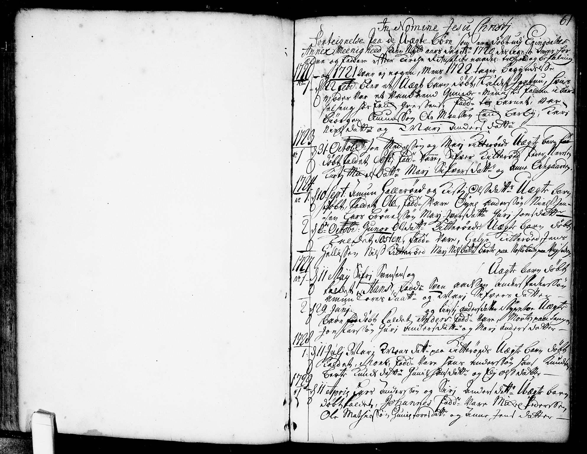 Idd prestekontor Kirkebøker, AV/SAO-A-10911/F/Fb/L0001: Ministerialbok nr. II 1, 1720-1789, s. 61