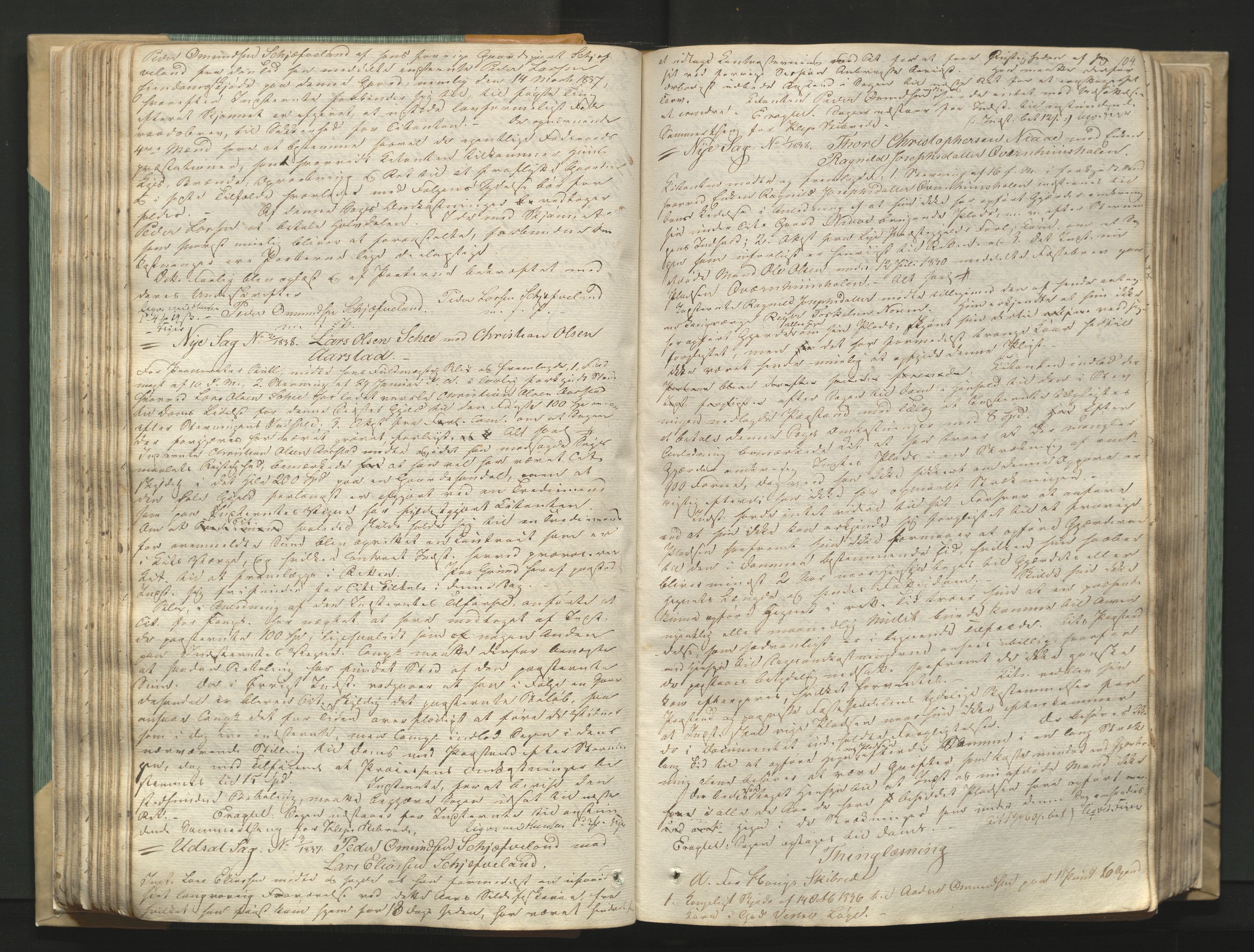 Jæren og Dalane sorenskriveri, AV/SAST-A-100306/3/30/30BAB/L0002: Tingbok for Jæren, 1835-1844, s. 103b-104a