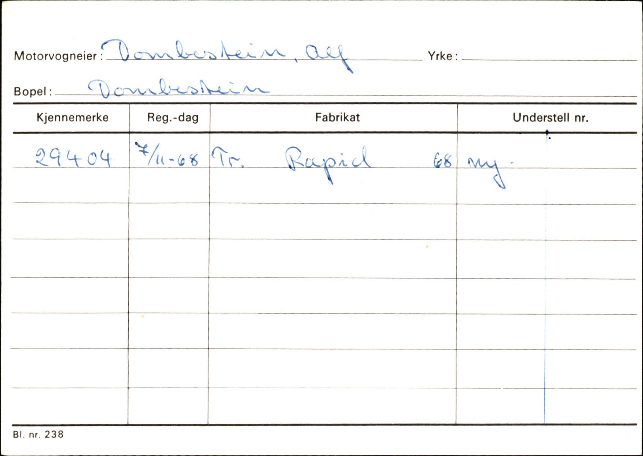 Statens vegvesen, Sogn og Fjordane vegkontor, AV/SAB-A-5301/4/F/L0133: Eigarregister Bremanger A-Å. Gaular A-H, 1945-1975, s. 189
