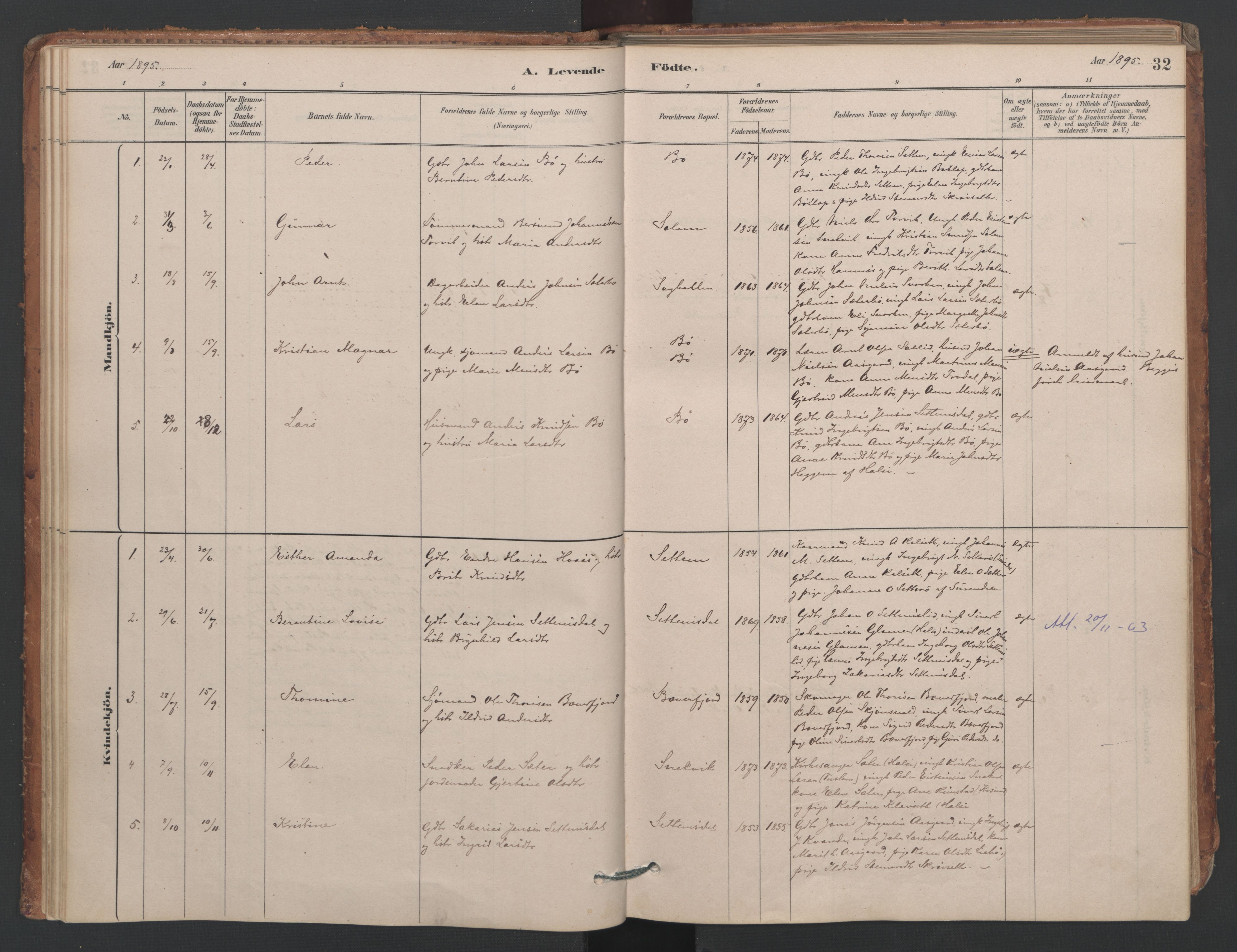 Ministerialprotokoller, klokkerbøker og fødselsregistre - Møre og Romsdal, SAT/A-1454/594/L1036: Ministerialbok nr. 594A02 (?), 1879-1910, s. 32