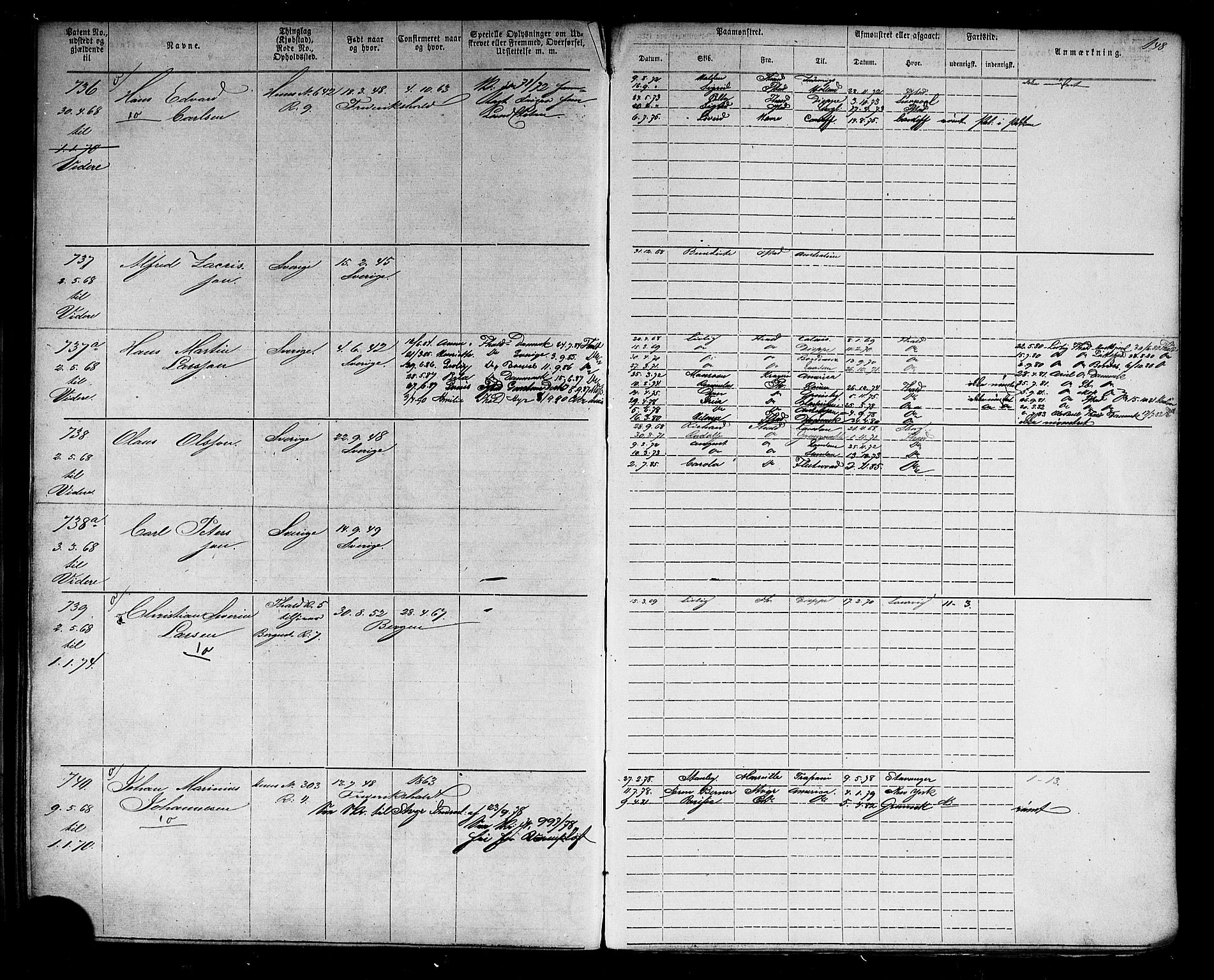 Halden mønstringskontor, AV/SAO-A-10569a/F/Fc/Fca/L0004: Annotasjonsrulle, 1868-1875, s. 152