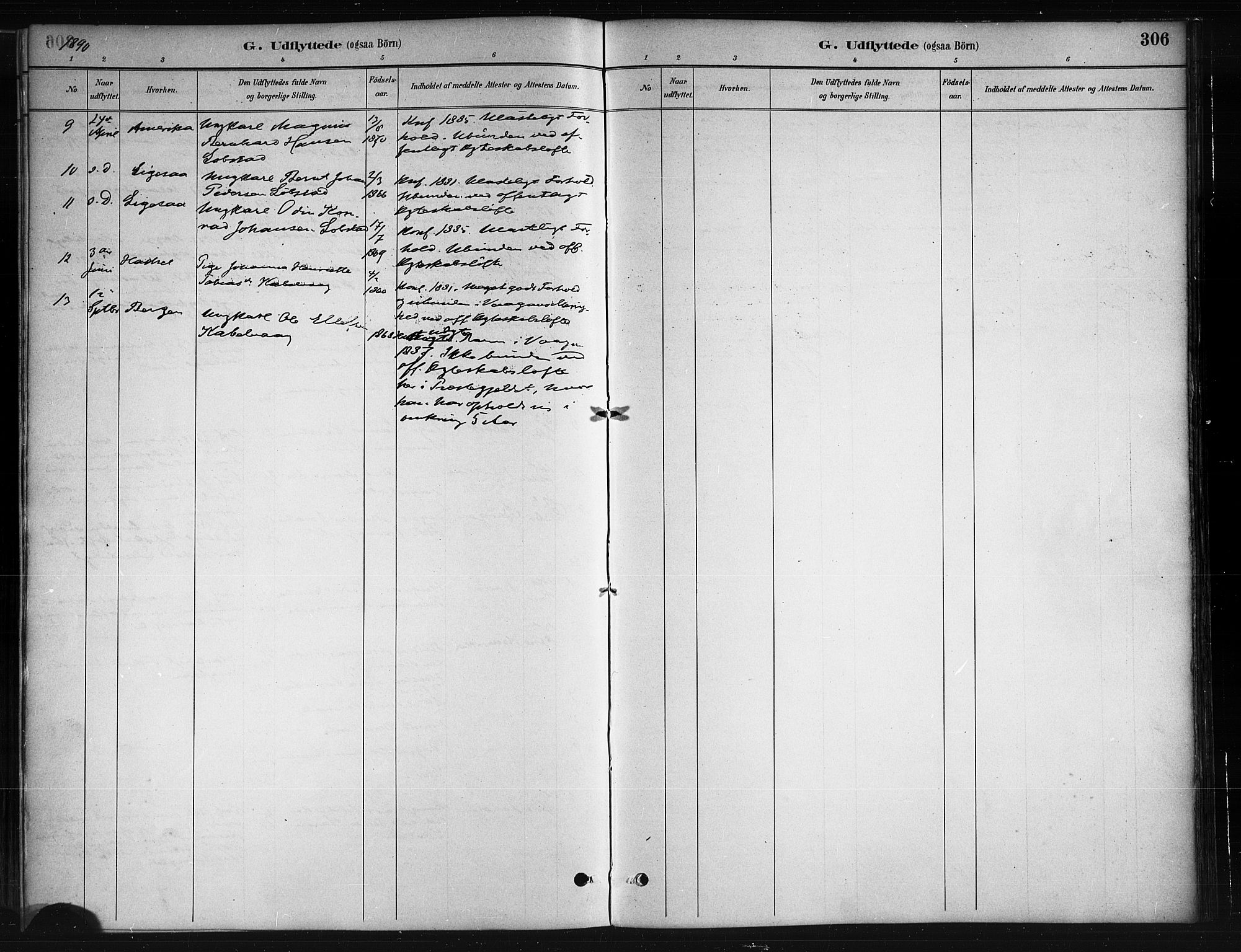 Ministerialprotokoller, klokkerbøker og fødselsregistre - Nordland, SAT/A-1459/874/L1059: Ministerialbok nr. 874A03, 1884-1890, s. 306
