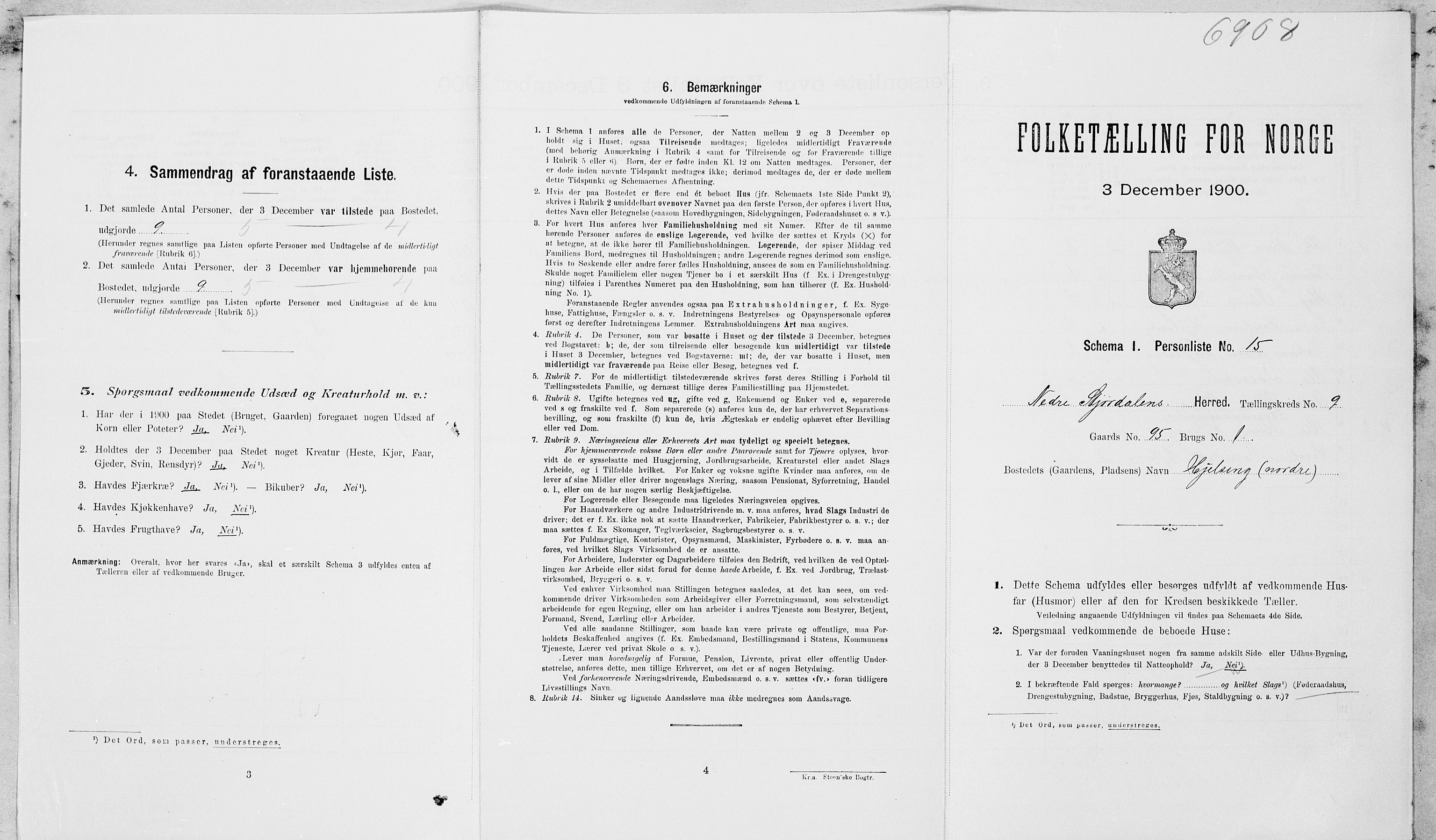 SAT, Folketelling 1900 for 1714 Nedre Stjørdal herred, 1900, s. 1071