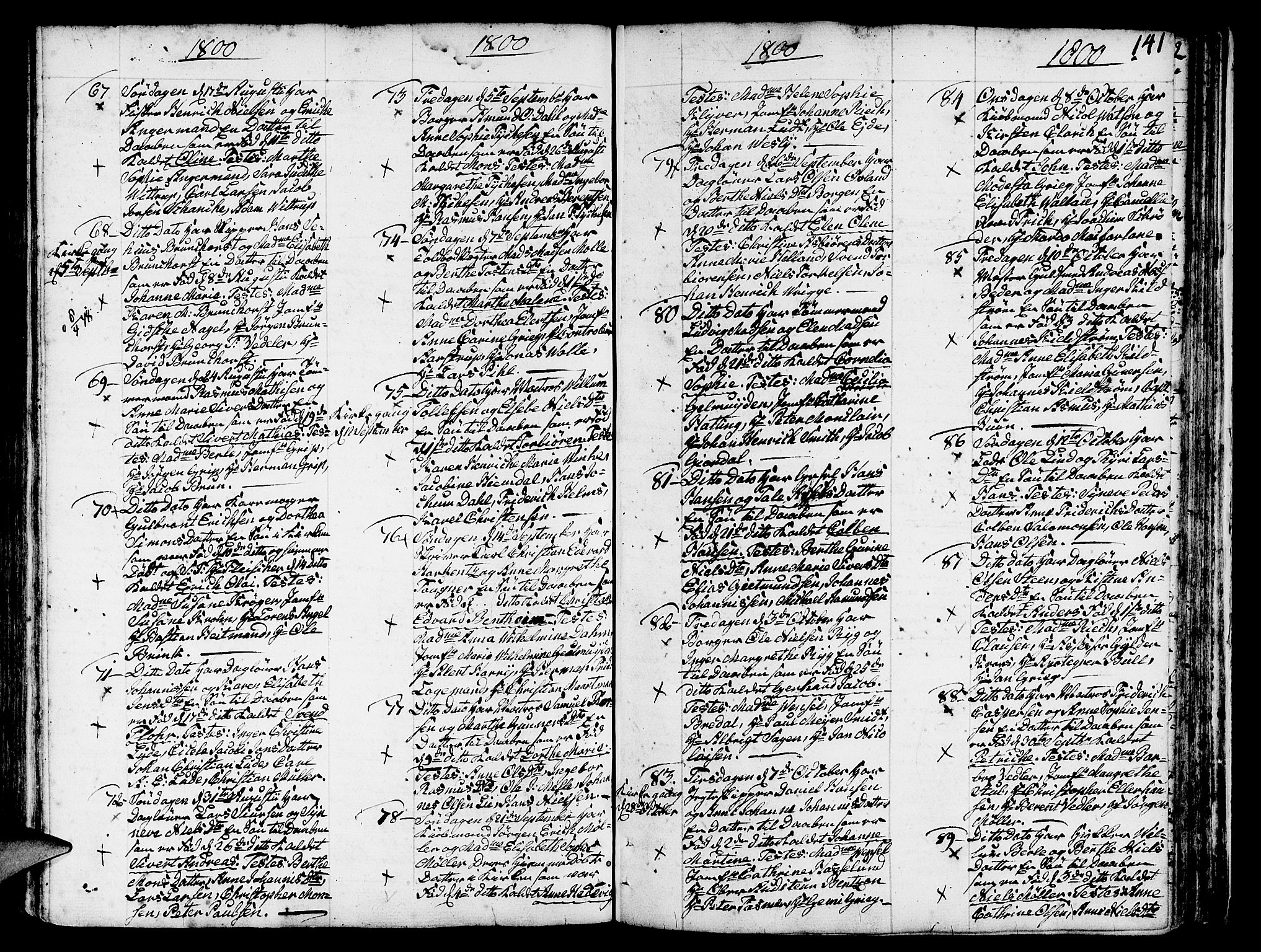 Nykirken Sokneprestembete, AV/SAB-A-77101/H/Haa/L0005: Ministerialbok nr. A 5, 1775-1808, s. 141