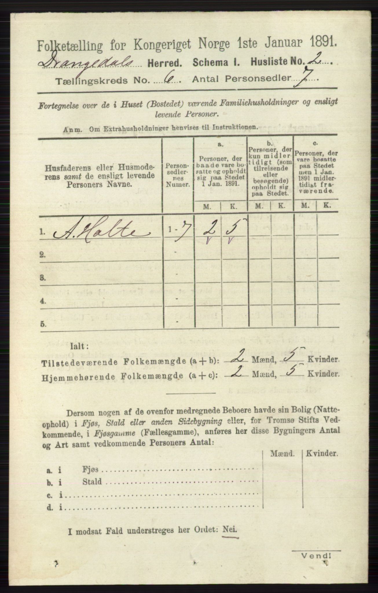 RA, Folketelling 1891 for 0817 Drangedal herred, 1891, s. 1926