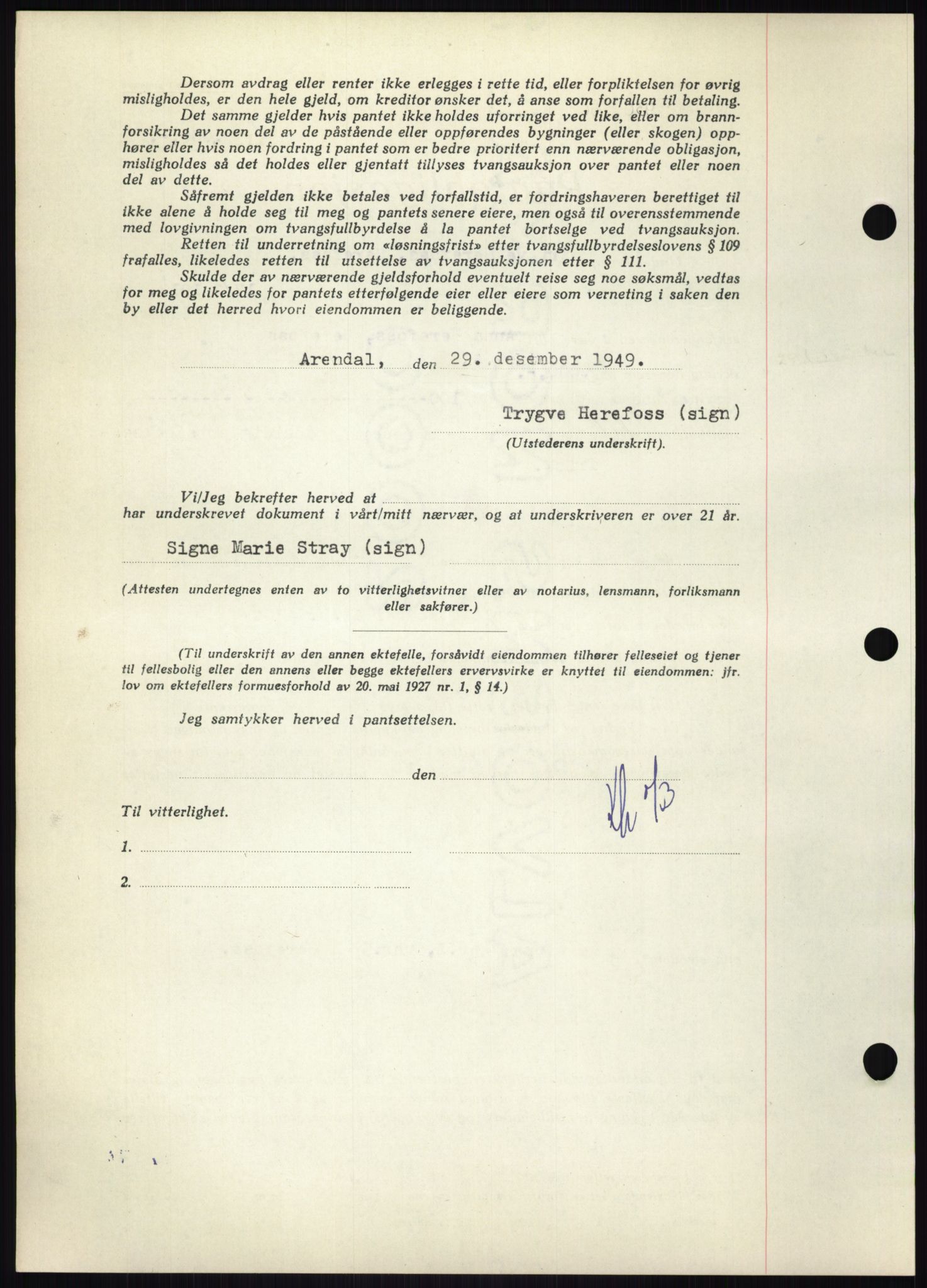 Nedenes sorenskriveri, AV/SAK-1221-0006/G/Gb/Gbb/L0007: Pantebok nr. B7, 1949-1950, Dagboknr: 930/1950