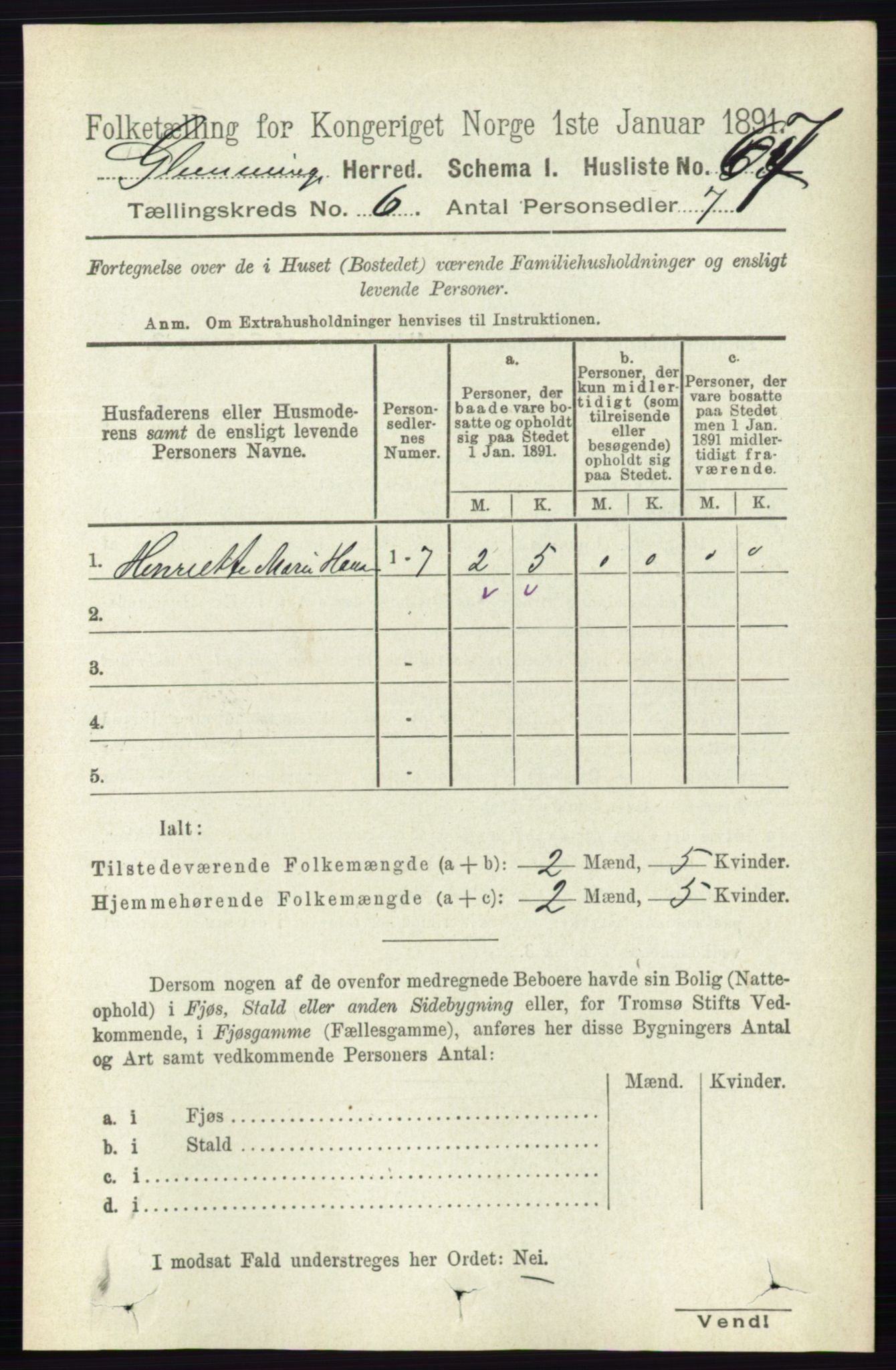 RA, Folketelling 1891 for 0132 Glemmen herred, 1891, s. 7379