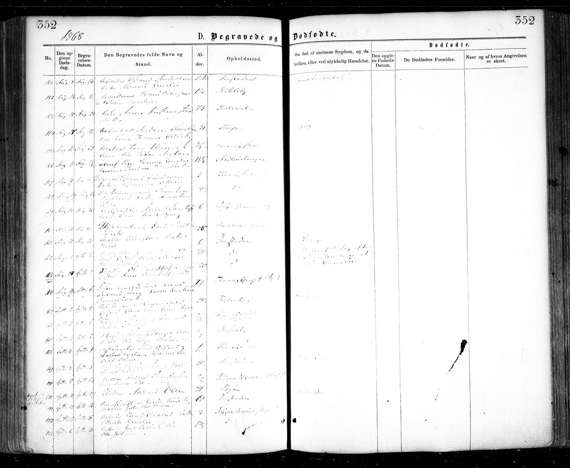 Glemmen prestekontor Kirkebøker, SAO/A-10908/F/Fa/L0008: Ministerialbok nr. 8, 1862-1871, s. 352