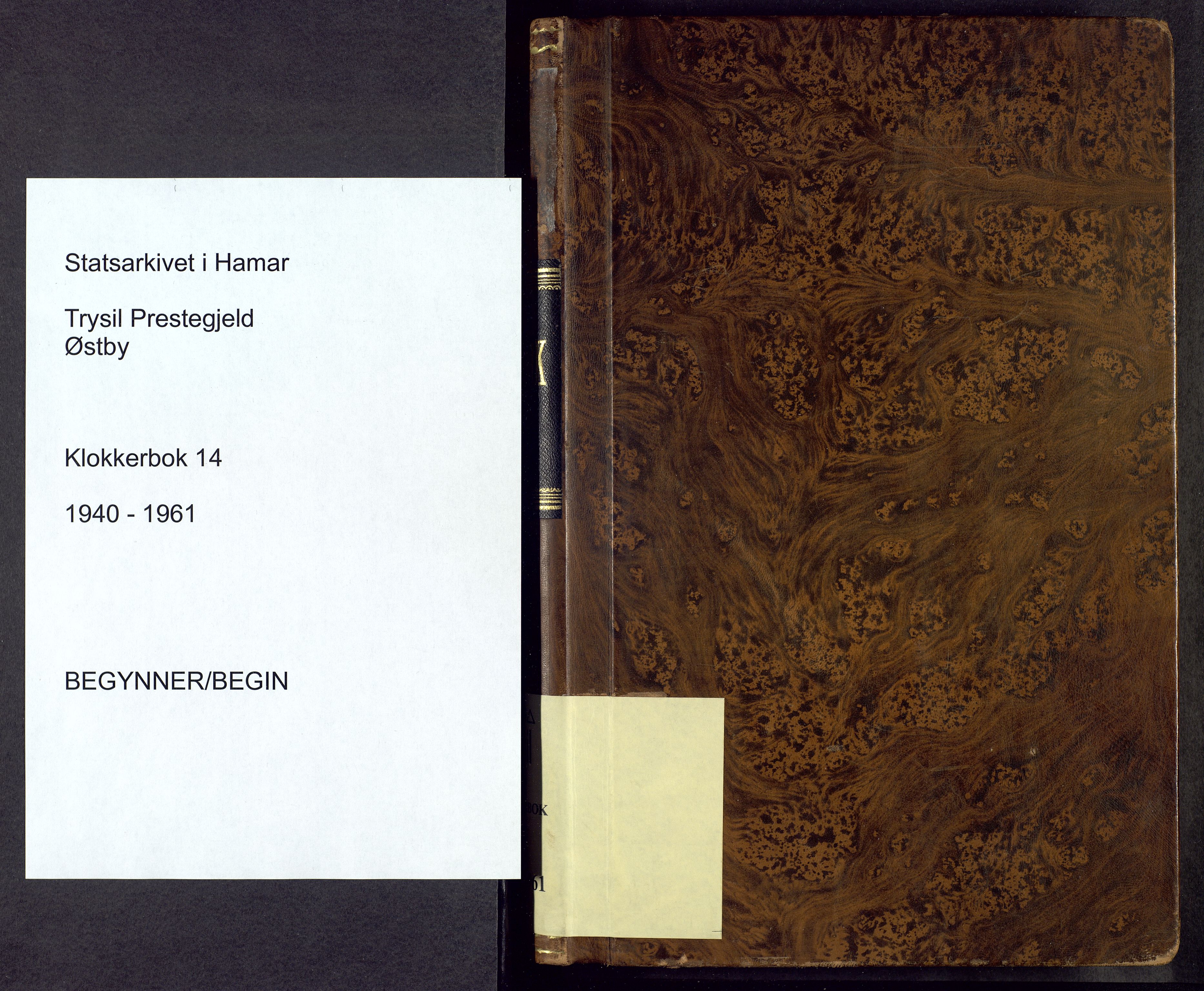Trysil prestekontor, AV/SAH-PREST-046/H/Ha/Hab/L0014: Klokkerbok nr. 14, 1940-1961