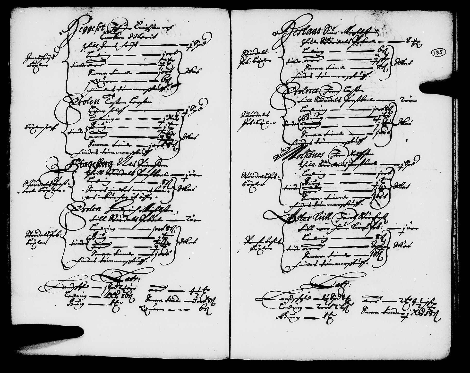 Rentekammeret inntil 1814, Realistisk ordnet avdeling, AV/RA-EA-4070/N/Nb/Nba/L0054: Stjørdal len, 1669, s. 184b-185a