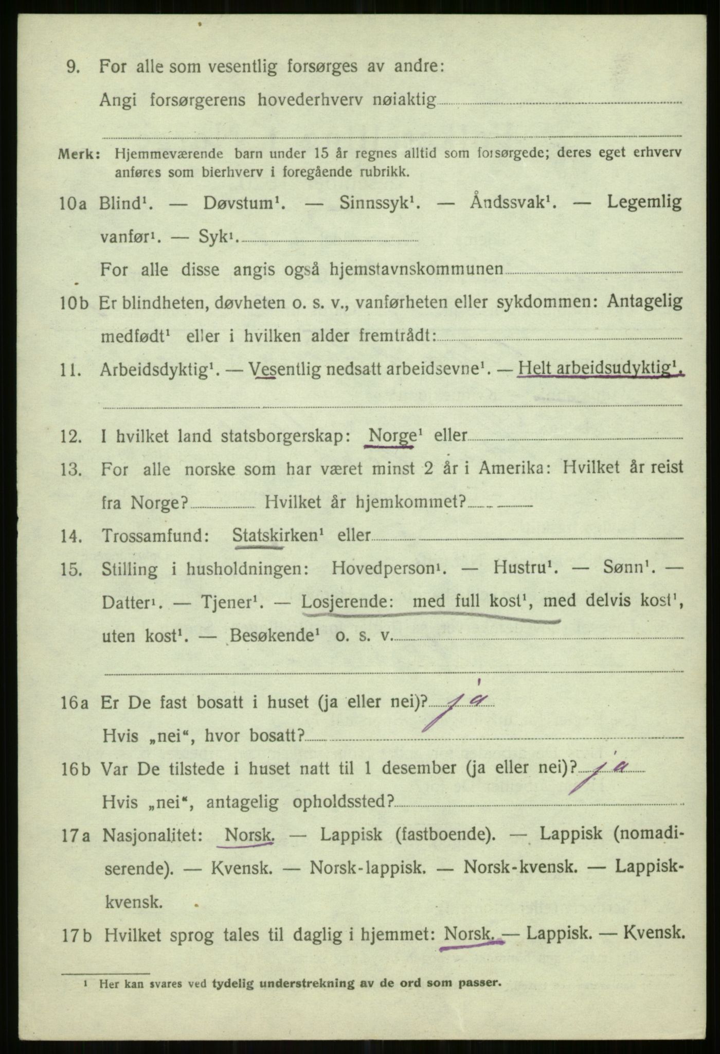 SATØ, Folketelling 1920 for 1935 Helgøy herred, 1920, s. 1426