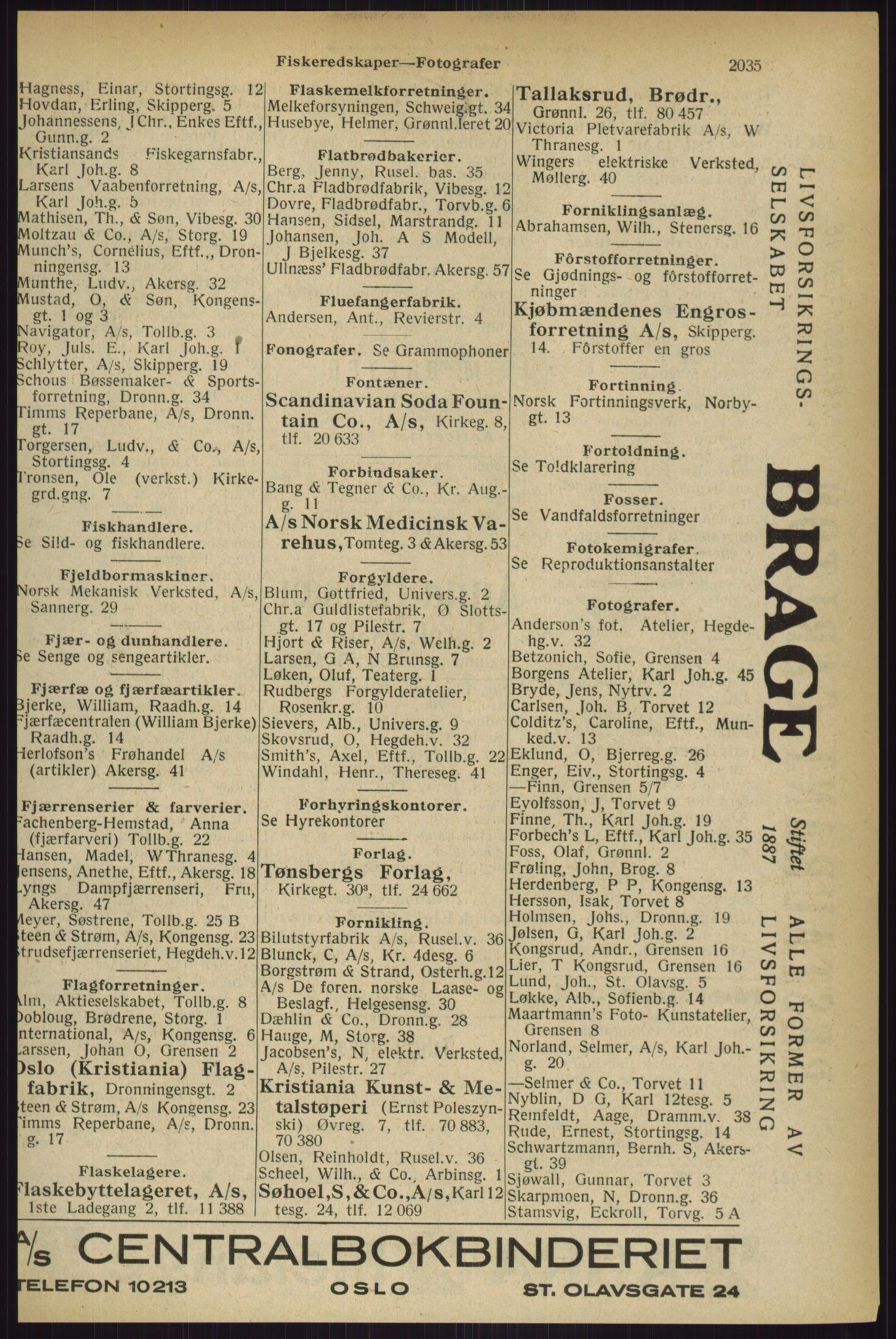 Kristiania/Oslo adressebok, PUBL/-, 1927, s. 2035