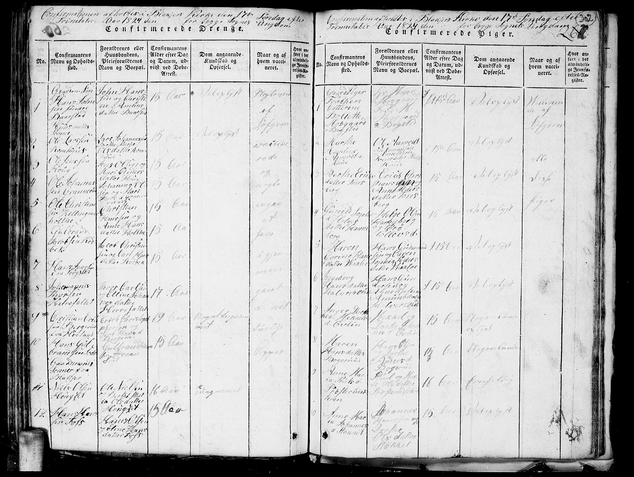Aurskog prestekontor Kirkebøker, SAO/A-10304a/G/Ga/L0001: Klokkerbok nr. I 1, 1814-1829, s. 302